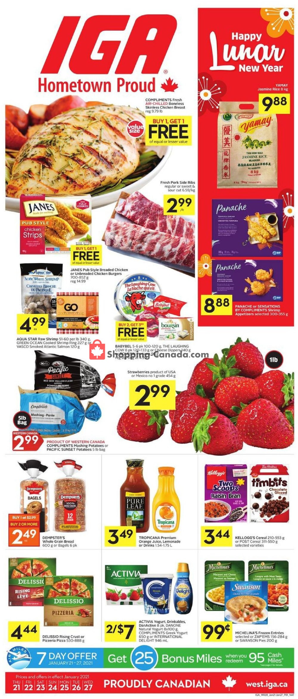 IGA Extra flyer from Thursday January 21, 2021 to Wednesday January 27, 2021 - page 1