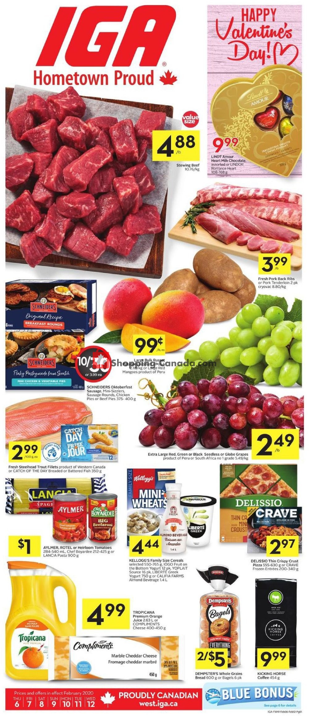 IGA Extra flyer from Thursday February 6, 2020 to Wednesday February 12, 2020 - page 1