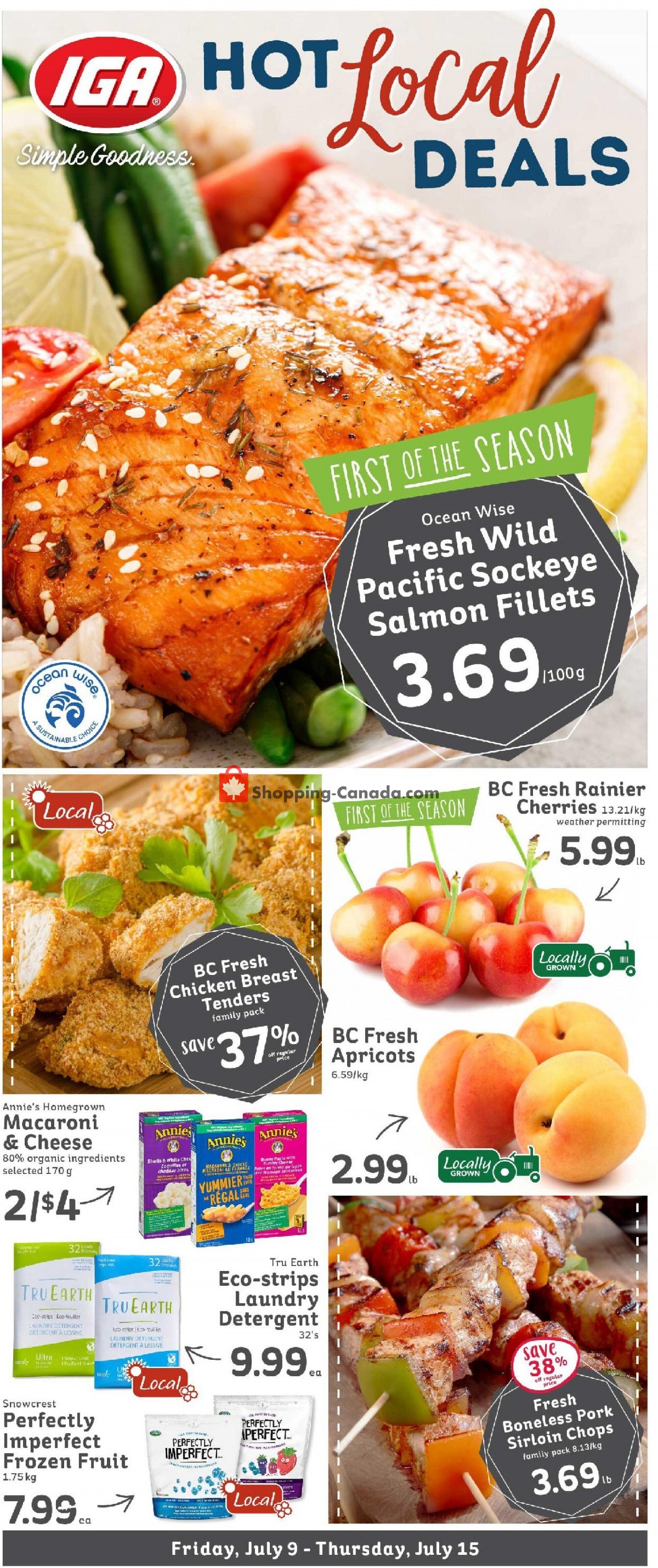 IGA Extra flyer from Friday July 9, 2021 to Thursday July 15, 2021 - page 1