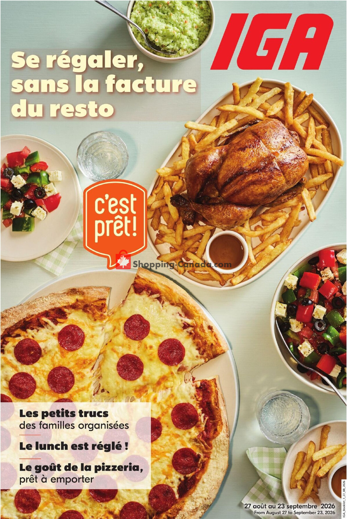 IGA Extra flyer from Thursday August 27, 2026 to Wednesday September 23, 2026 - page 1