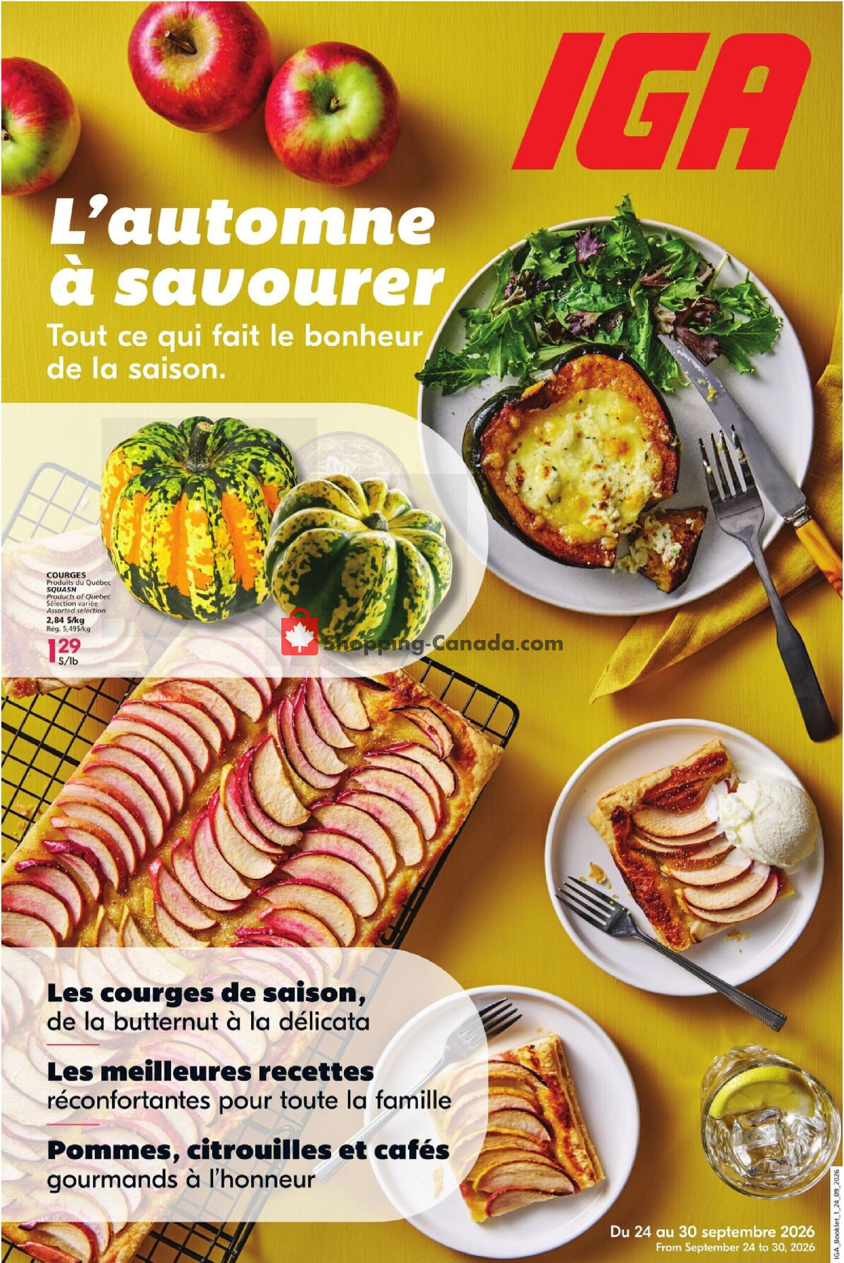 IGA Extra flyer from Thursday September 24, 2026 to Wednesday October 14, 2026 - page 1