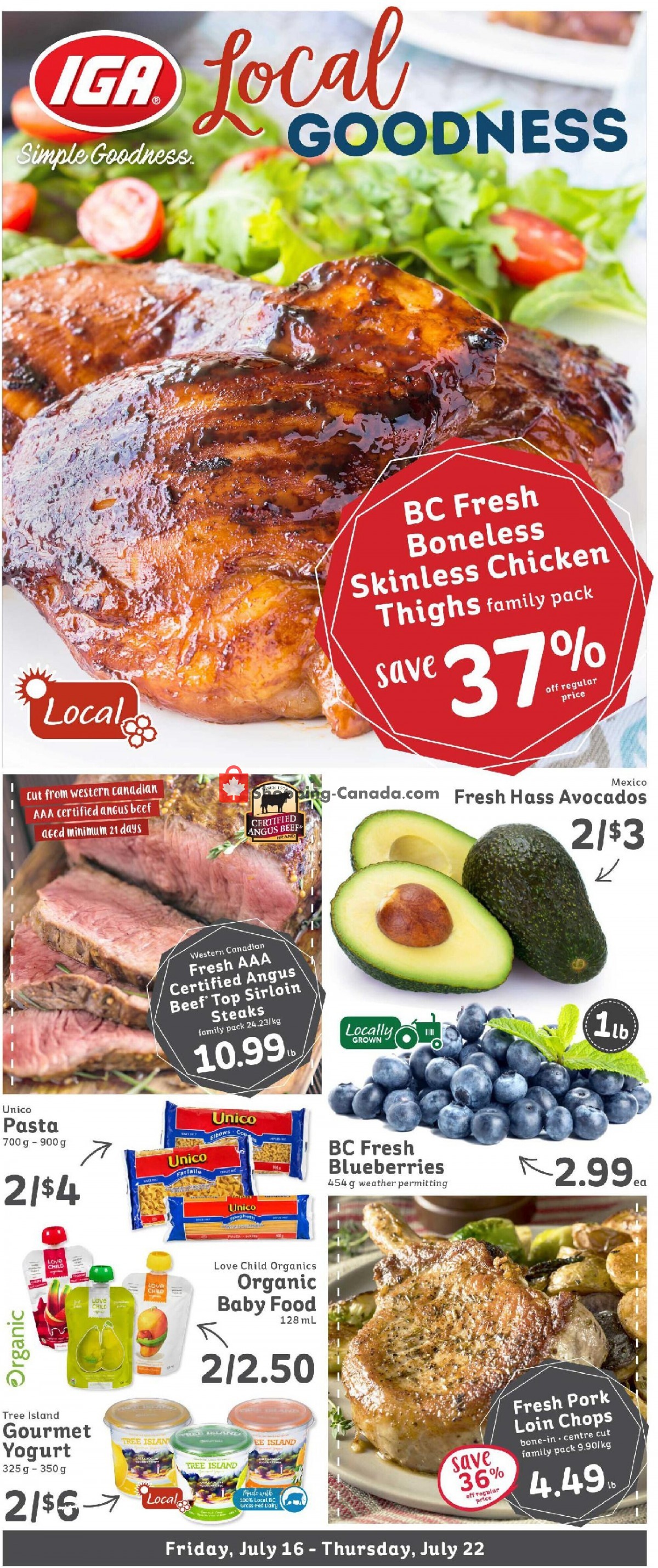 IGA Extra flyer from Friday July 16, 2021 to Thursday July 22, 2021 - page 1