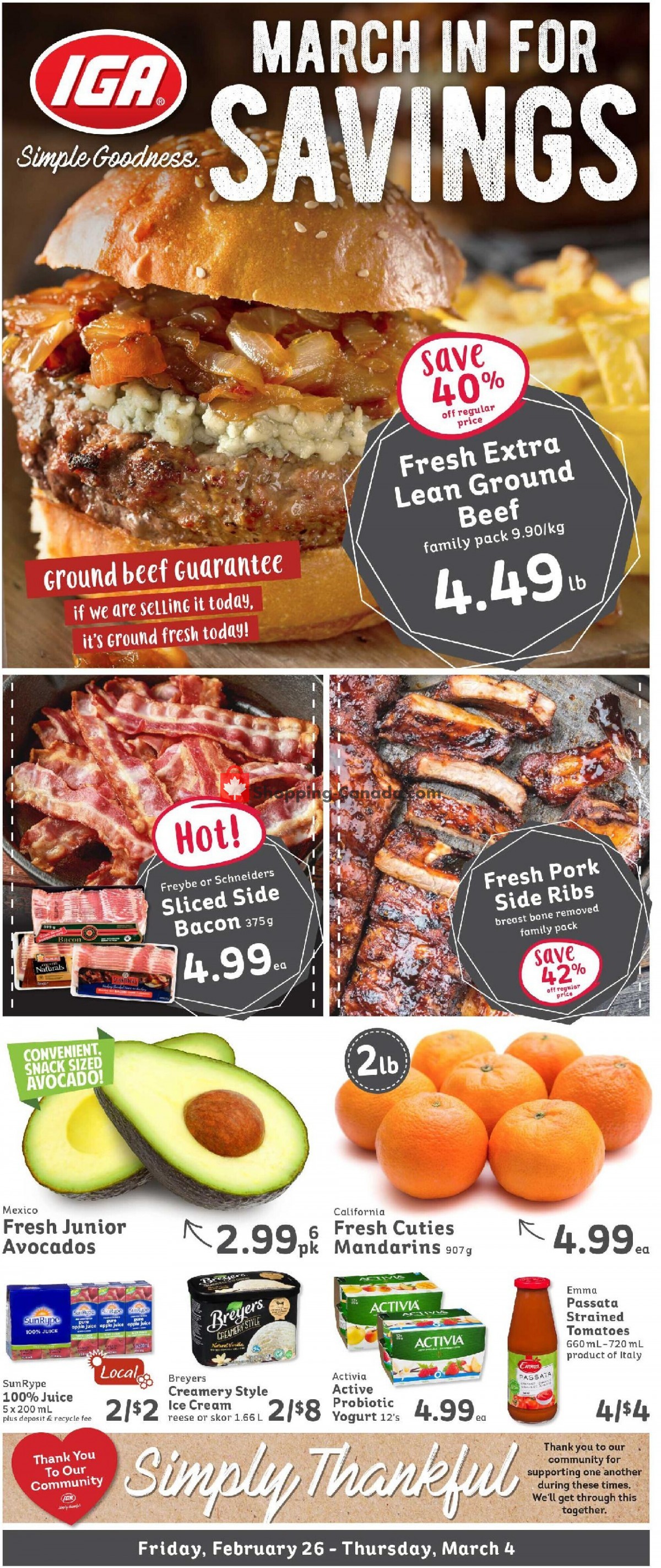 IGA Extra flyer from Friday February 26, 2021 to Thursday March 4, 2021 - page 1