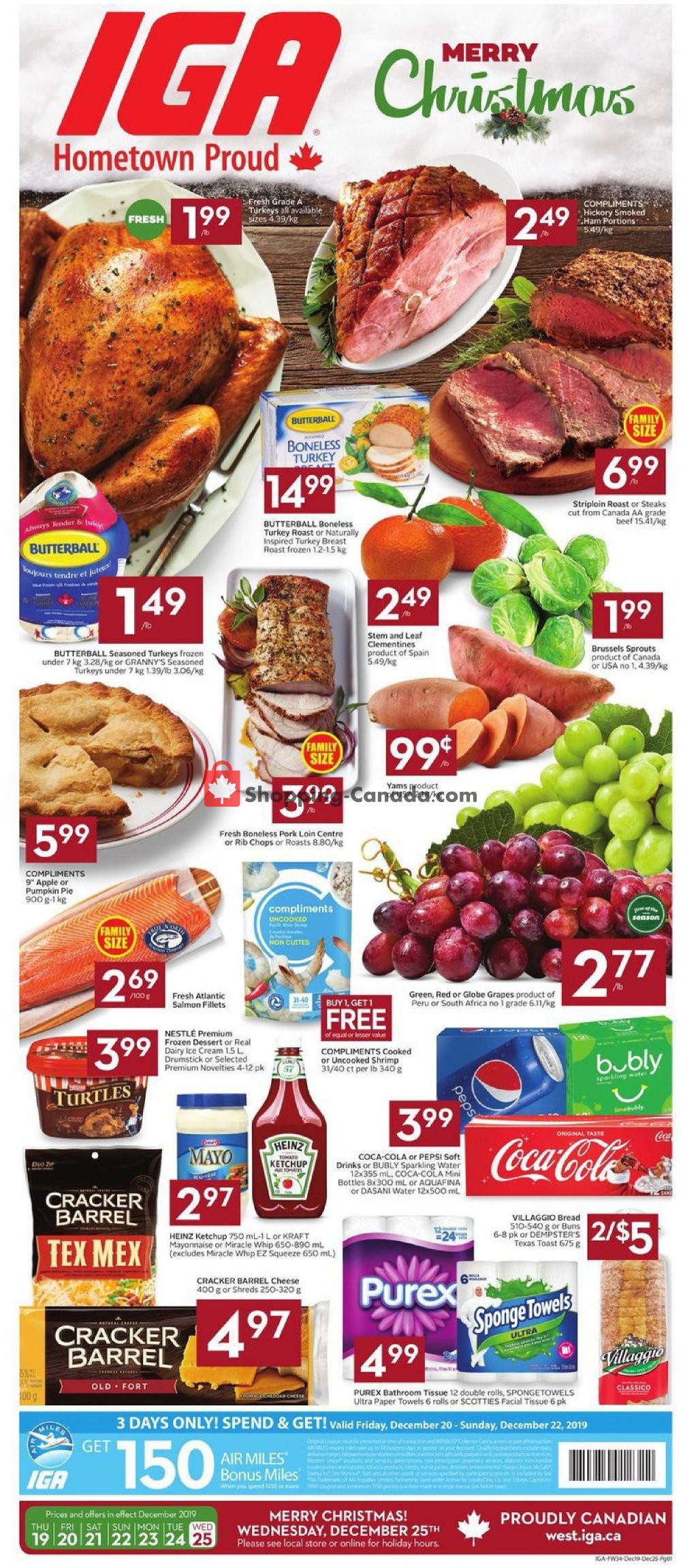 IGA Extra Canada, flyer (Merry Christmas West) December 19 December 25, 2019 Shopping IGA Extra Canada, flyer (Merry Christmas West) December 19 December 25, 2019 Shopping