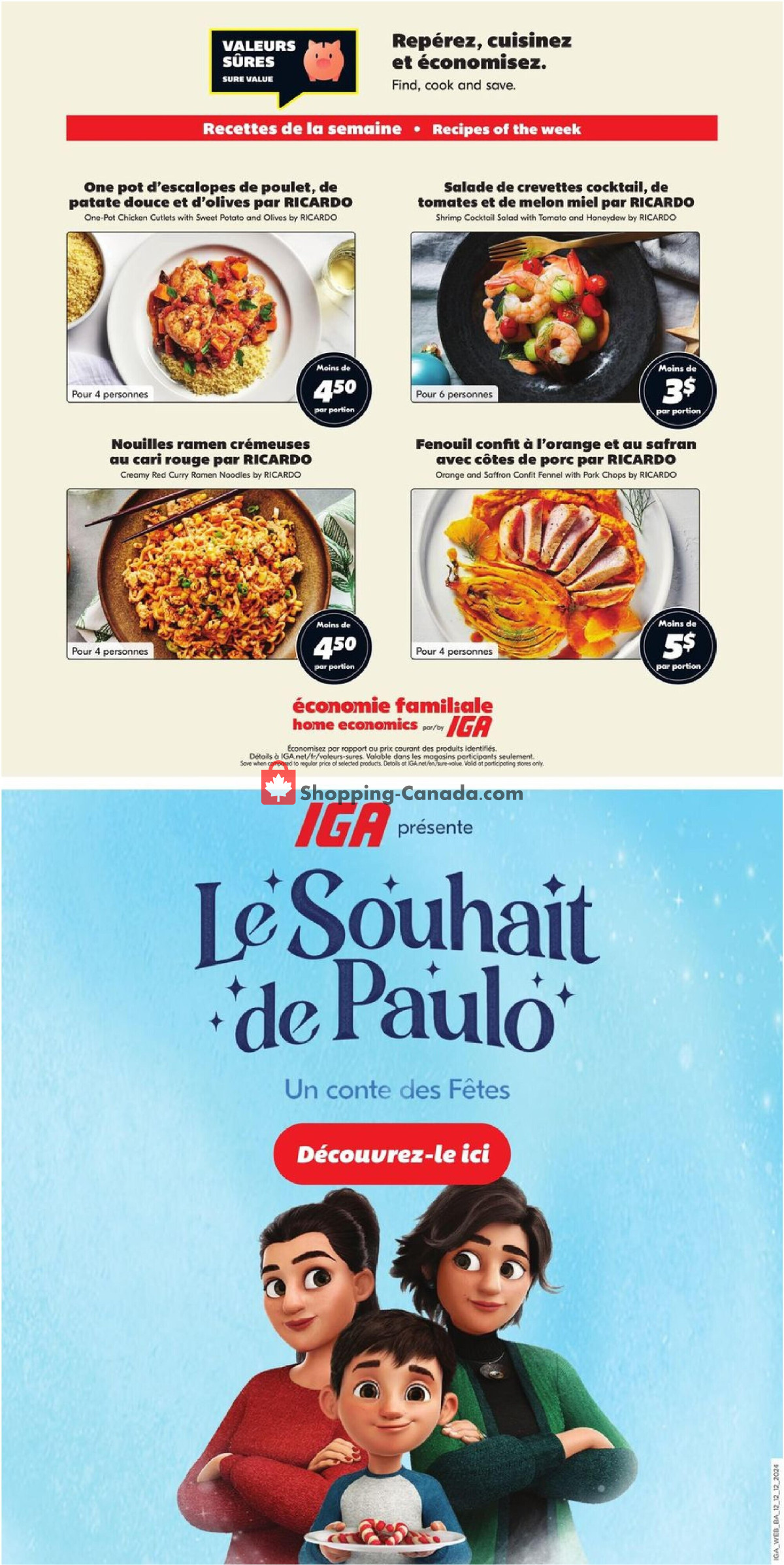 IGA Extra flyer from Thursday December 12, 2024 to Wednesday December 18, 2024 - page 16