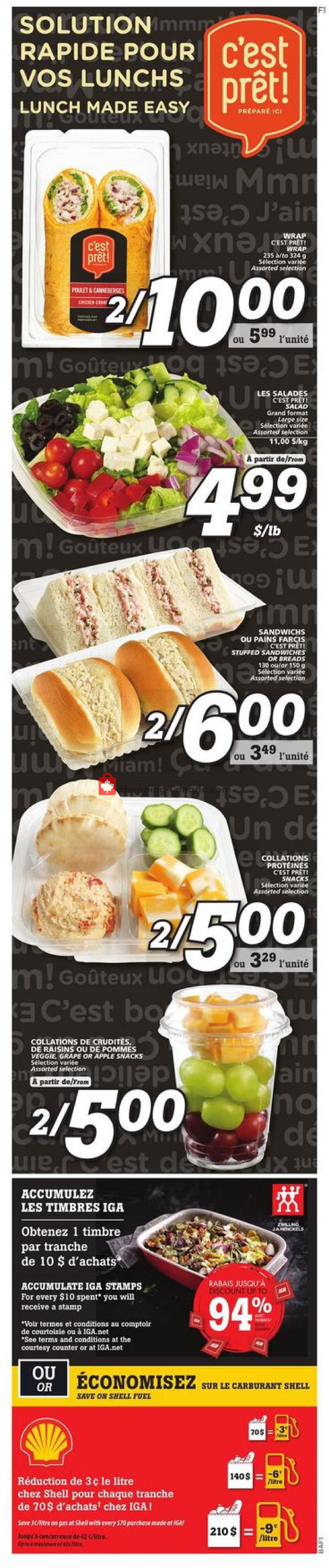 IGA Extra flyer from Thursday January 10, 2019 to Wednesday January 16, 2019 - page 1