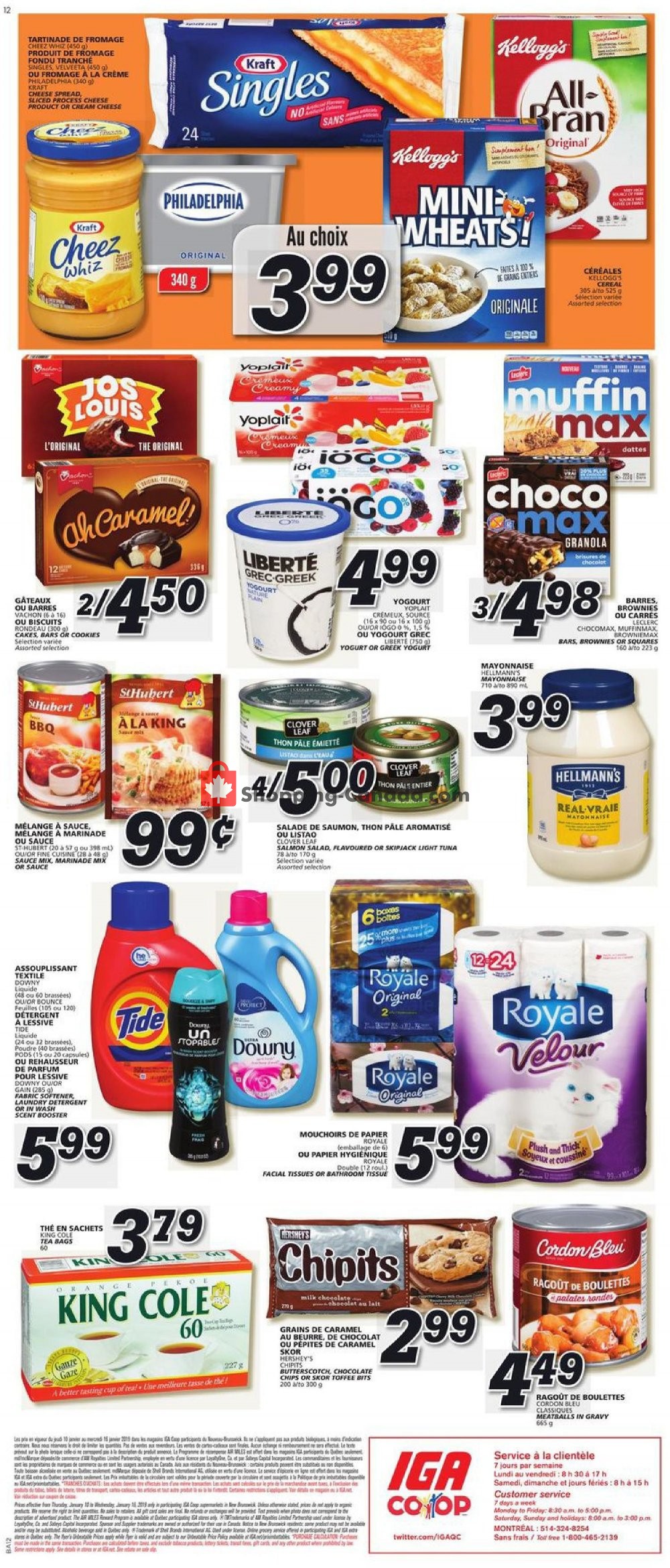 IGA Extra flyer from Thursday January 10, 2019 to Wednesday January 16, 2019 - page 14