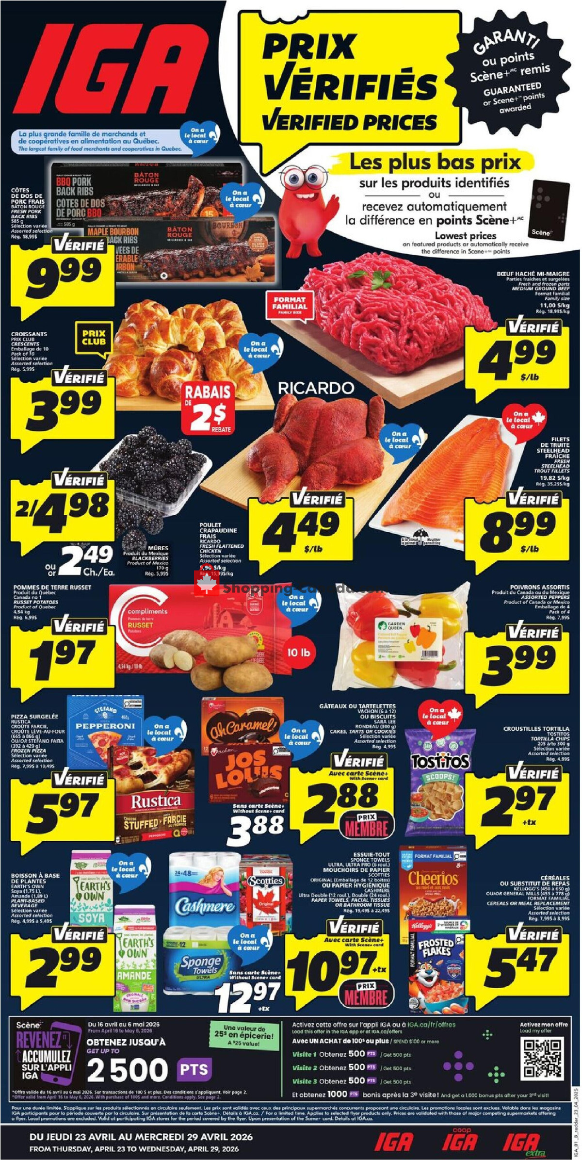 IGA Extra flyer from Thursday April 23, 2026 to Wednesday April 29, 2026 - page 1