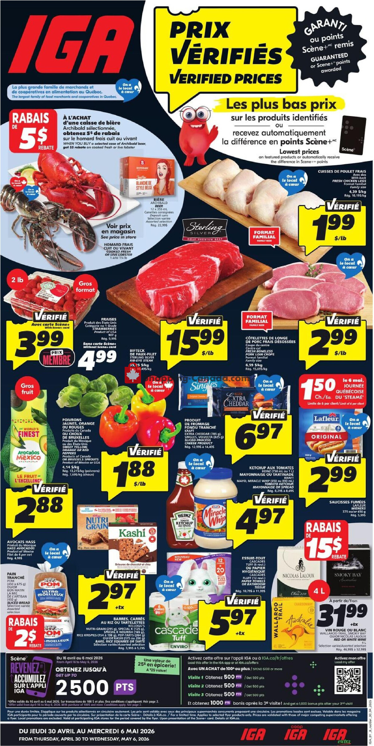IGA Extra flyer from Thursday April 30, 2026 to Wednesday May 6, 2026 - page 1