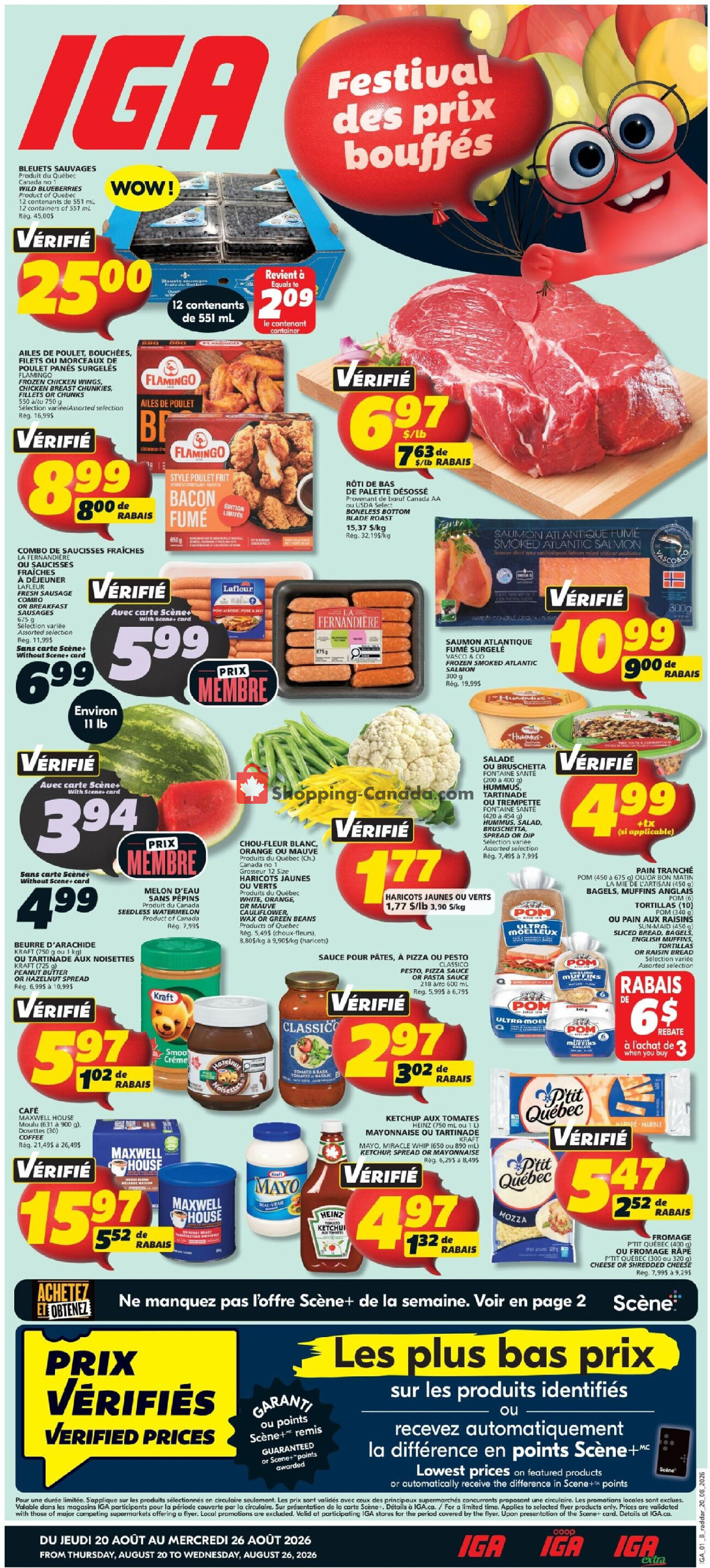 IGA Extra flyer from Thursday August 20, 2026 to Wednesday August 26, 2026 - page 1