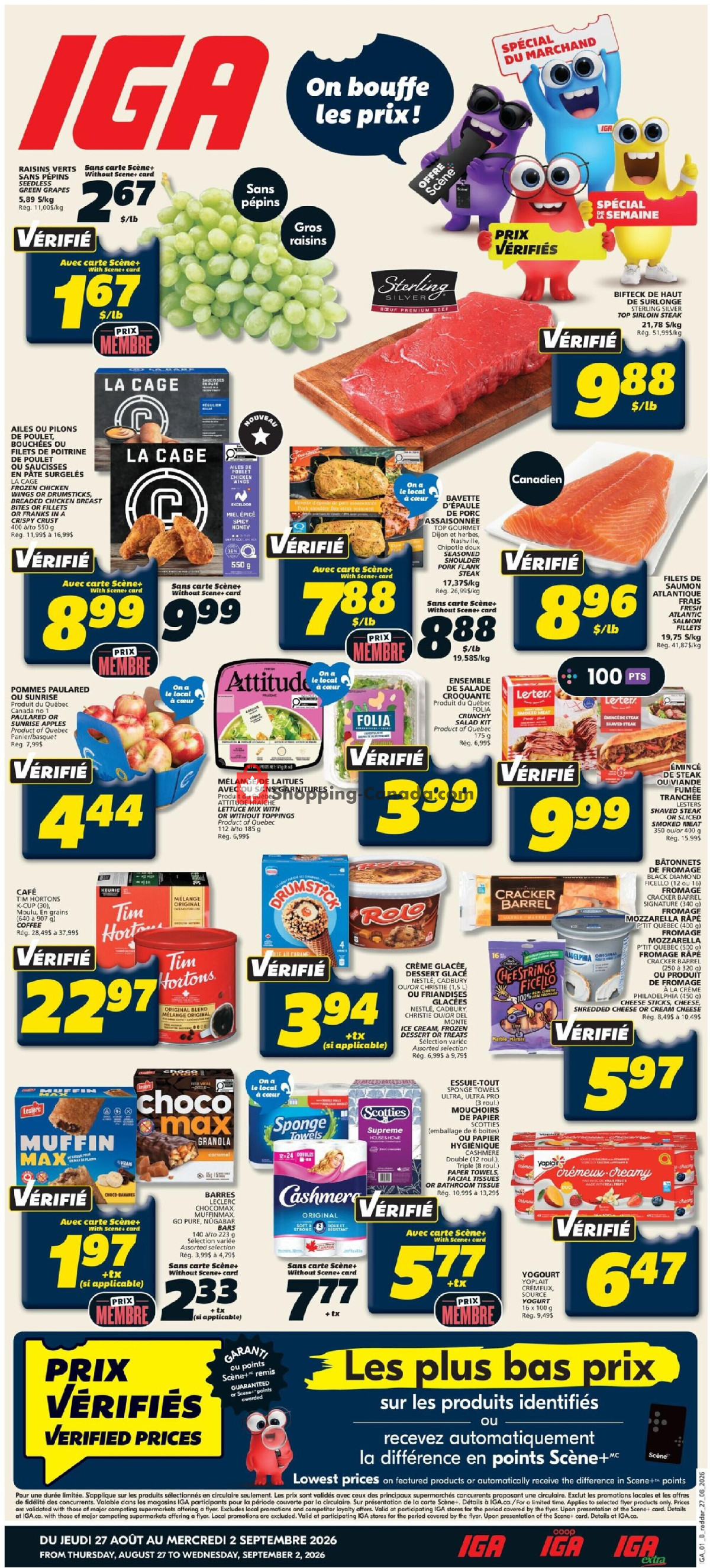 IGA Extra flyer from Thursday August 27, 2026 to Wednesday September 2, 2026 - page 1