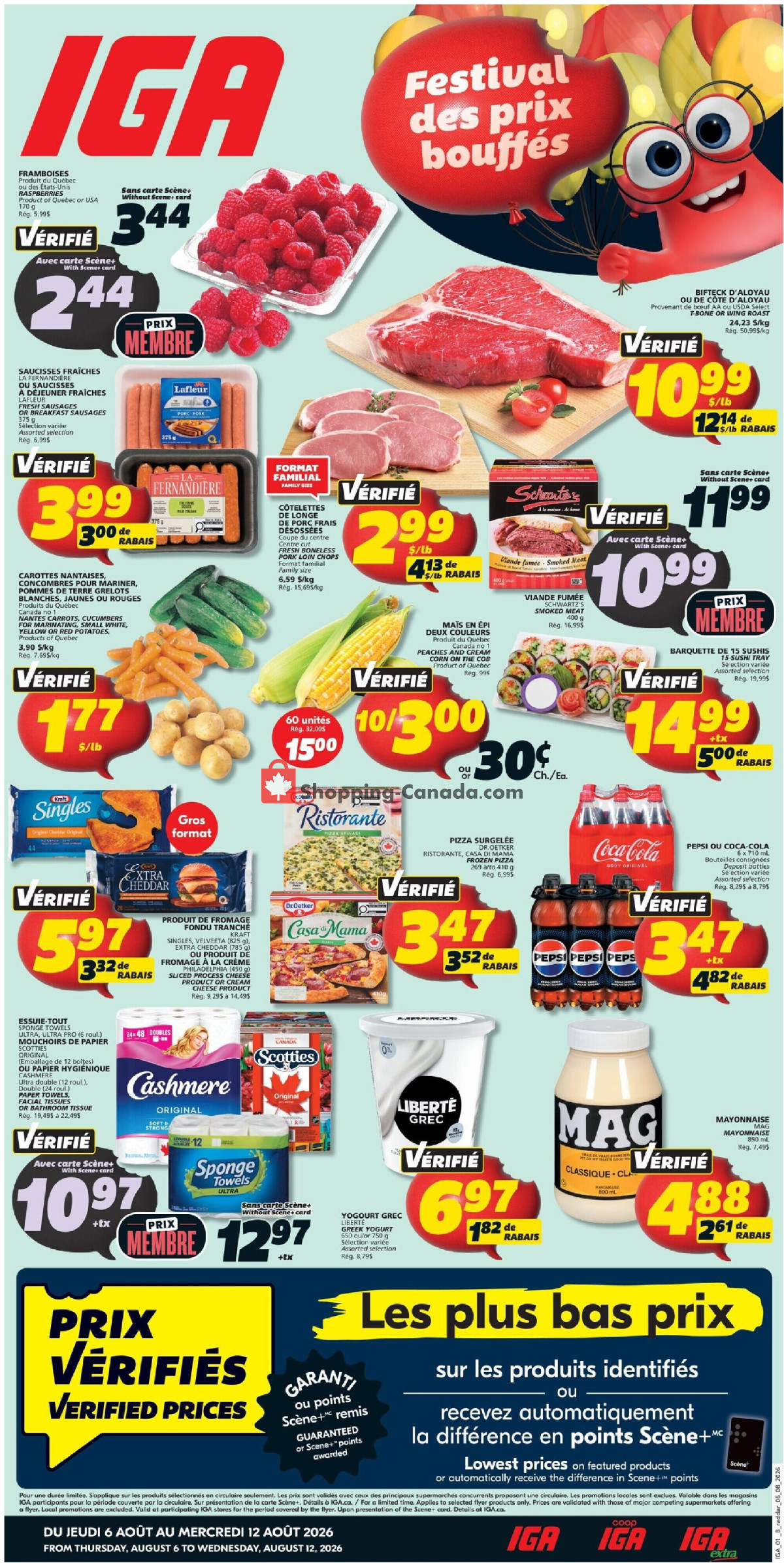IGA Extra flyer from Thursday August 6, 2026 to Wednesday August 12, 2026 - page 1