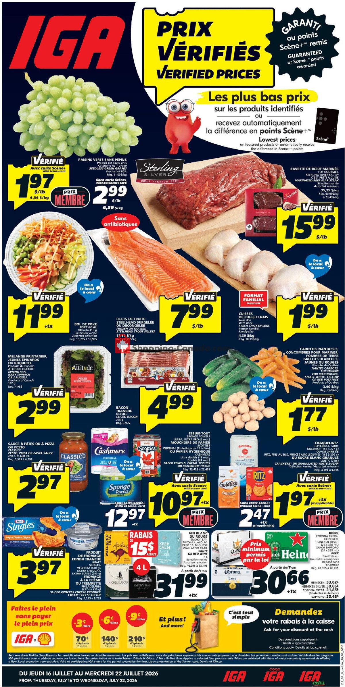 IGA Extra flyer from Thursday July 16, 2026 to Wednesday July 22, 2026 - page 1