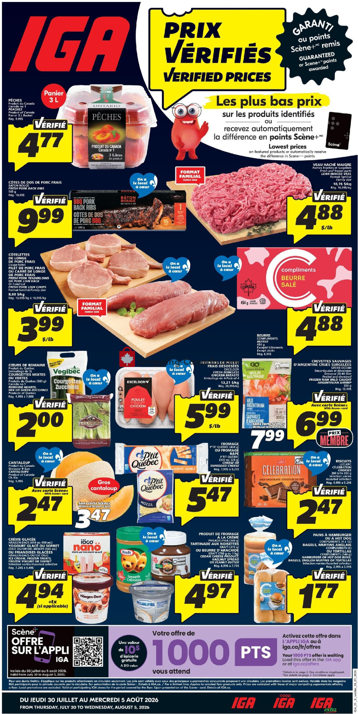 IGA Extra flyer from Thursday July 30, 2026 to Wednesday August 5, 2026 - page 1