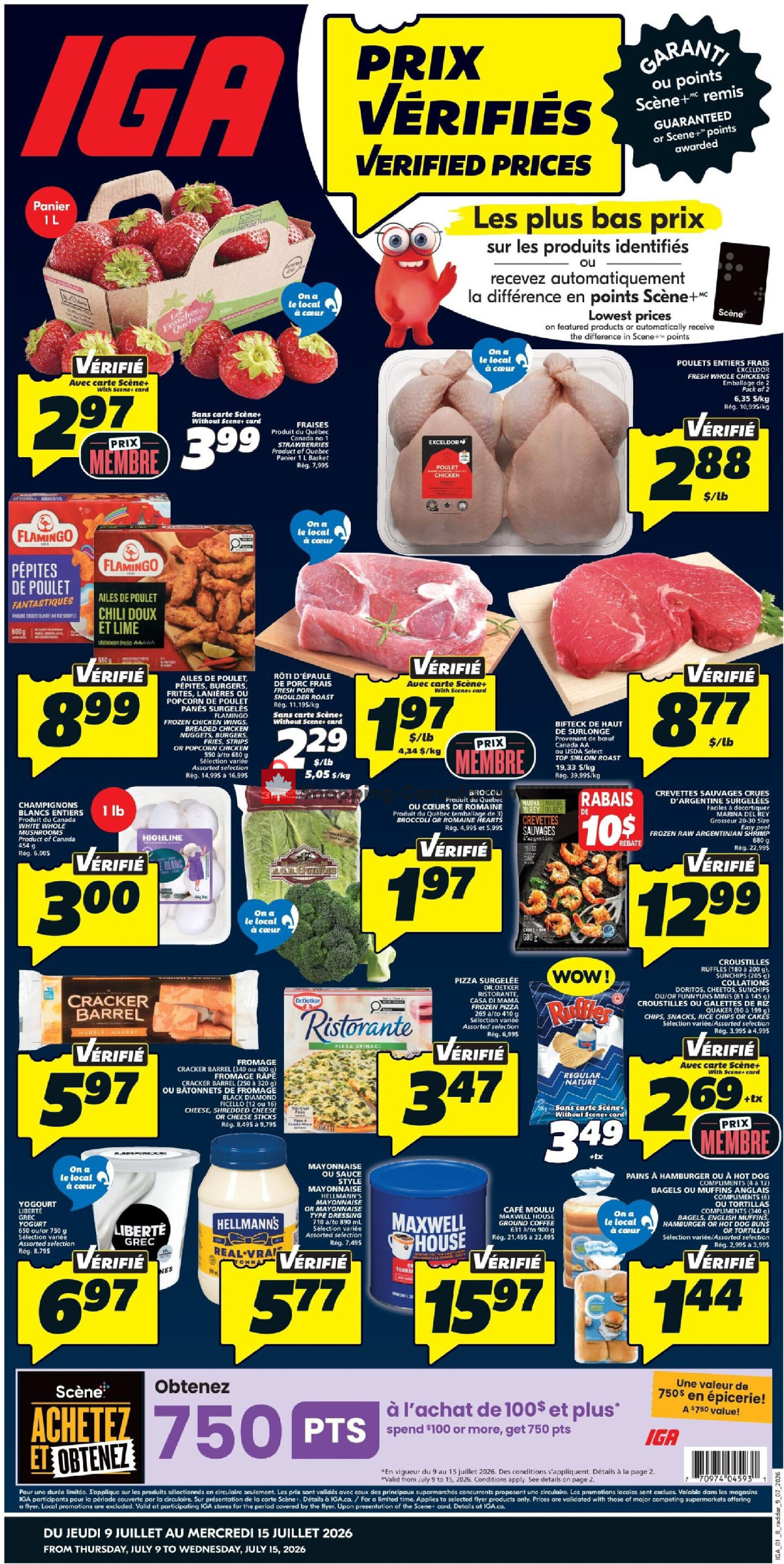 IGA Extra flyer from Thursday July 9, 2026 to Wednesday July 15, 2026 - page 1