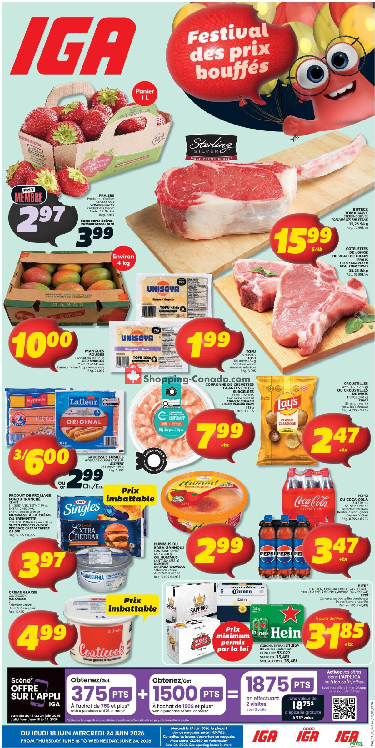 IGA Extra flyer from Thursday June 18, 2026 to Wednesday June 24, 2026 - page 1