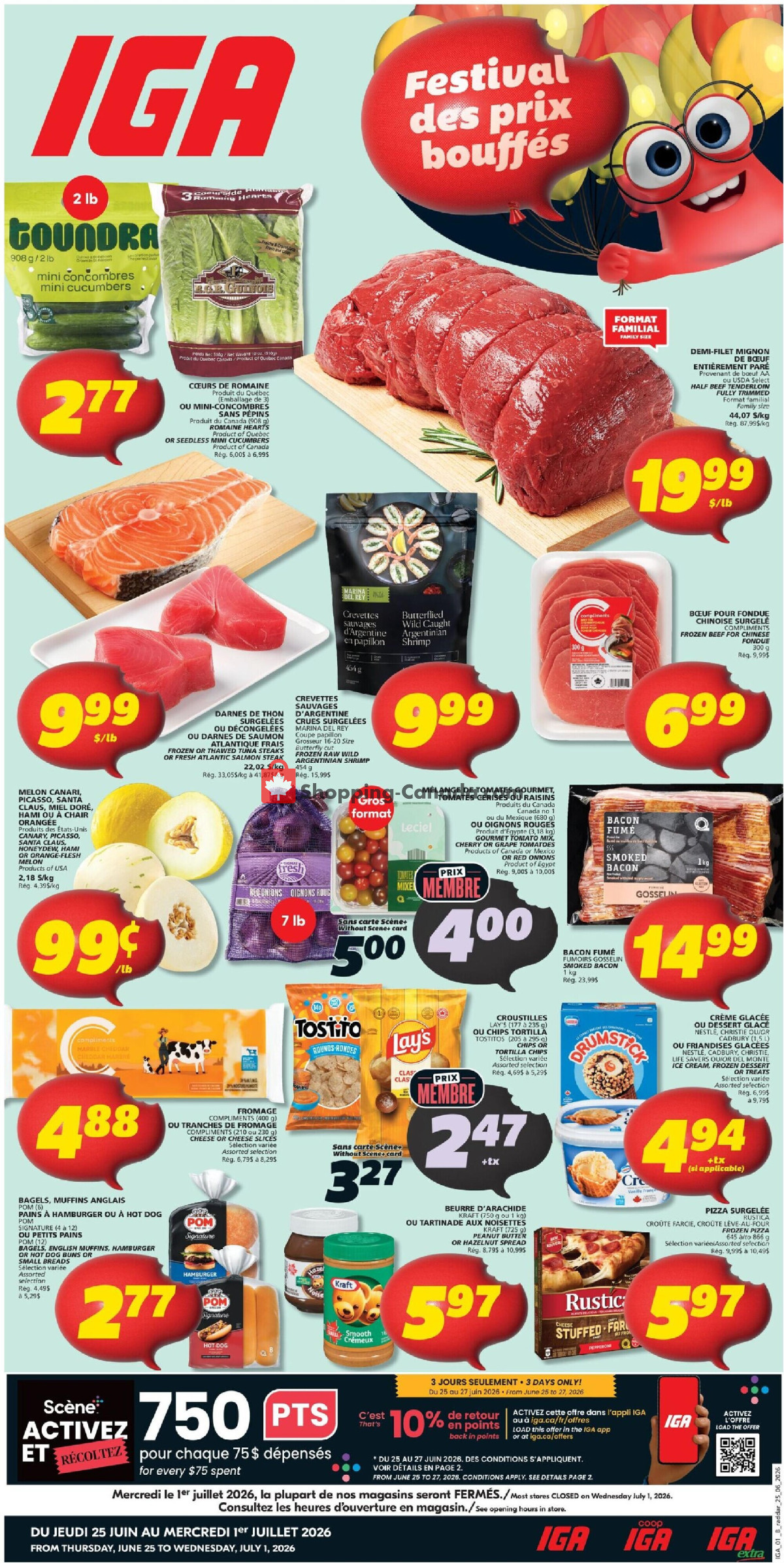 IGA Extra flyer from Thursday June 25, 2026 to Wednesday July 1, 2026 - page 1