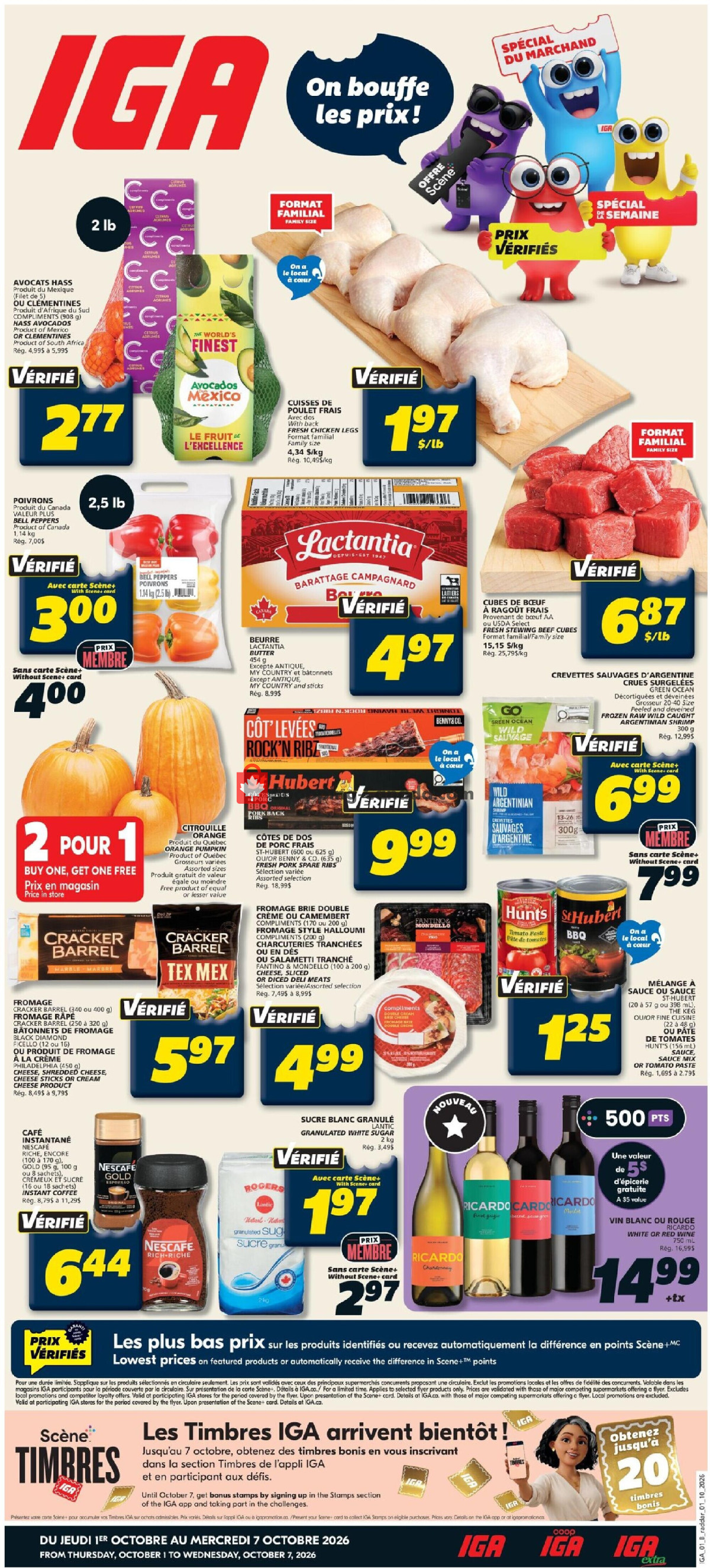 IGA Extra flyer from Thursday October 1, 2026 to Wednesday October 7, 2026 - page 1