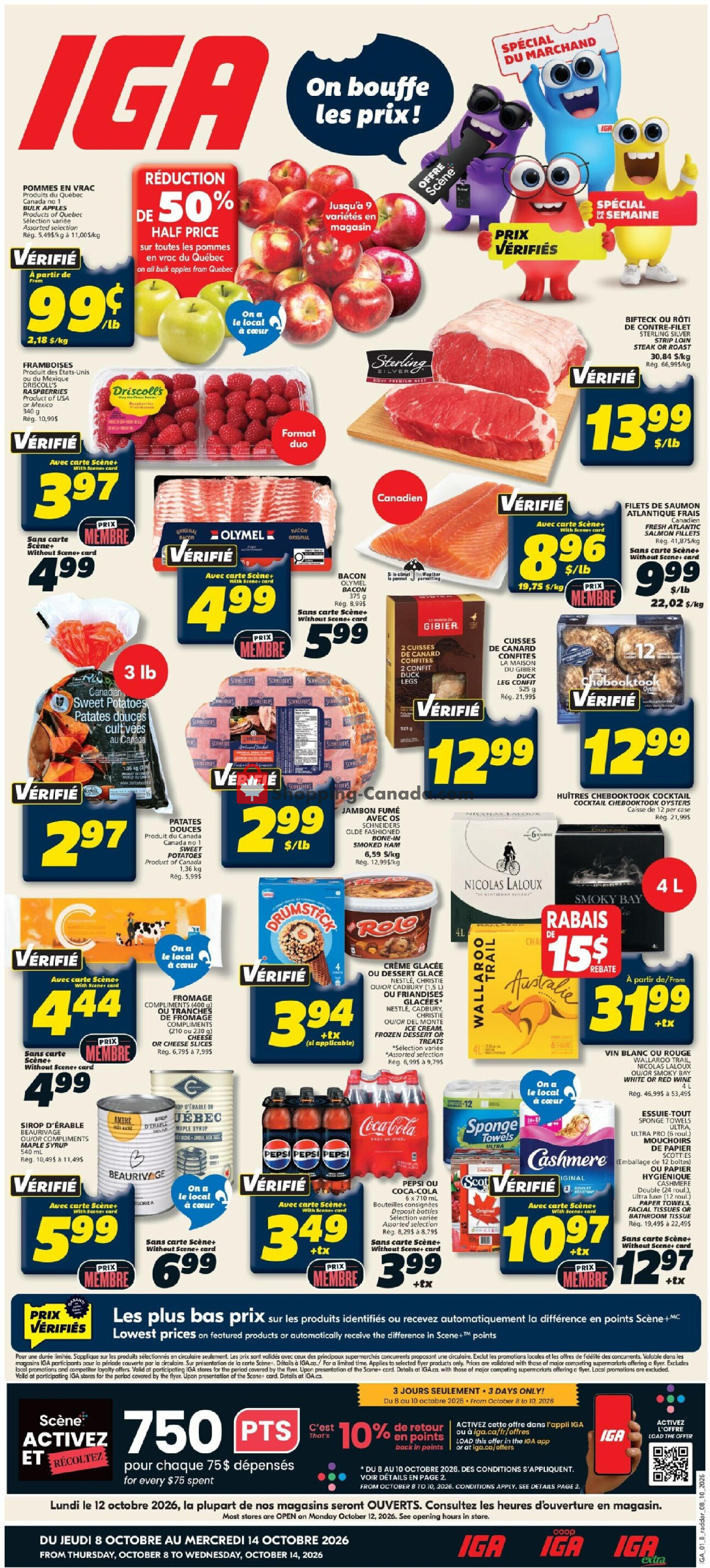 IGA Extra flyer from Thursday October 8, 2026 to Wednesday October 14, 2026 - page 1