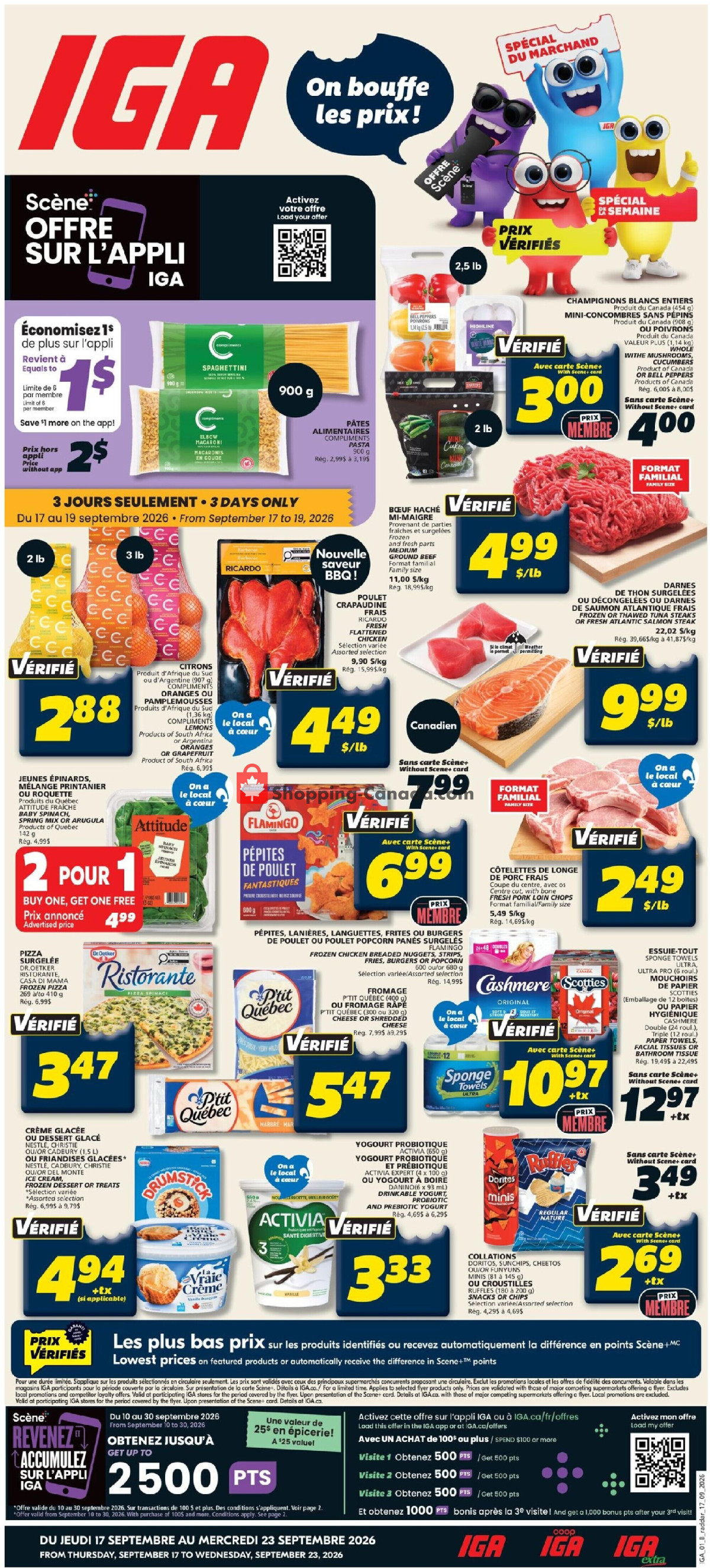 IGA Extra flyer from Thursday September 17, 2026 to Wednesday September 23, 2026 - page 1
