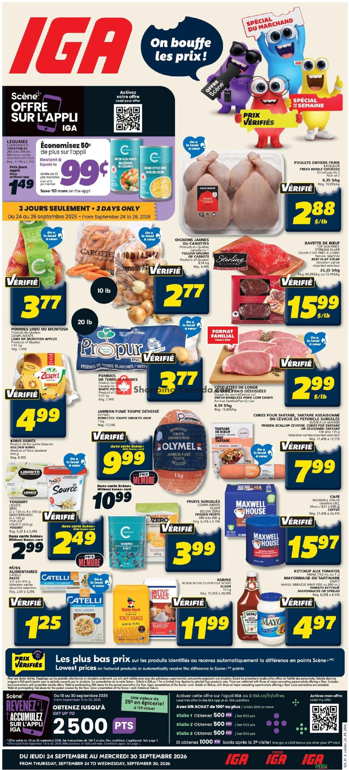 IGA Extra flyer from Thursday September 24, 2026 to Wednesday September 30, 2026 - page 1