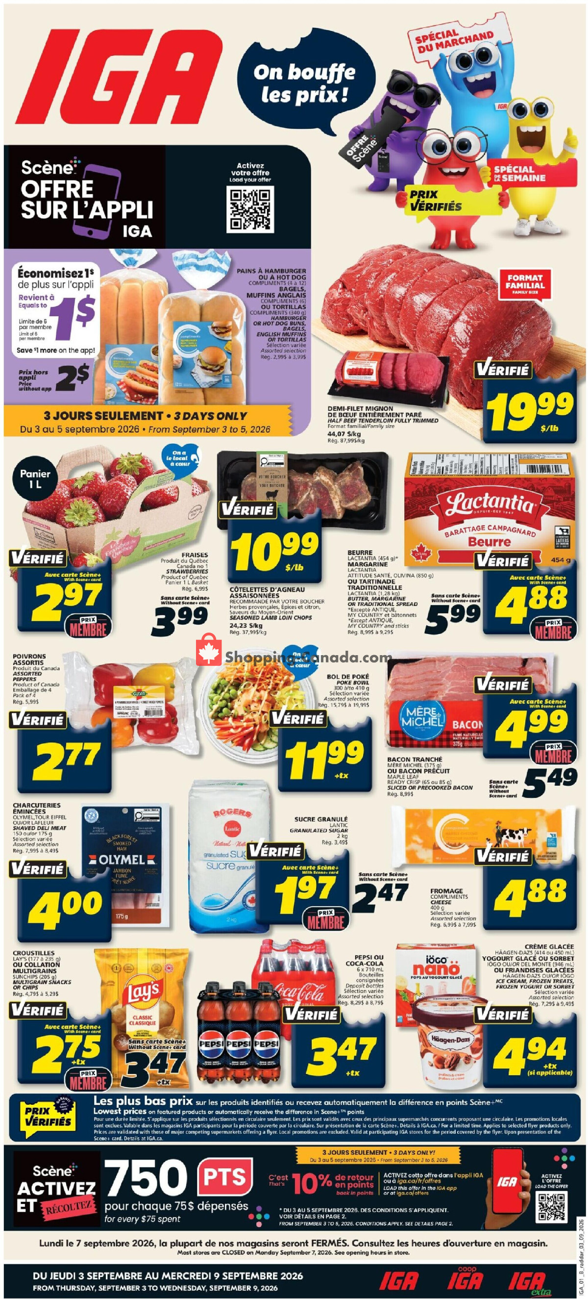 IGA Extra flyer from Thursday September 3, 2026 to Wednesday September 9, 2026 - page 1