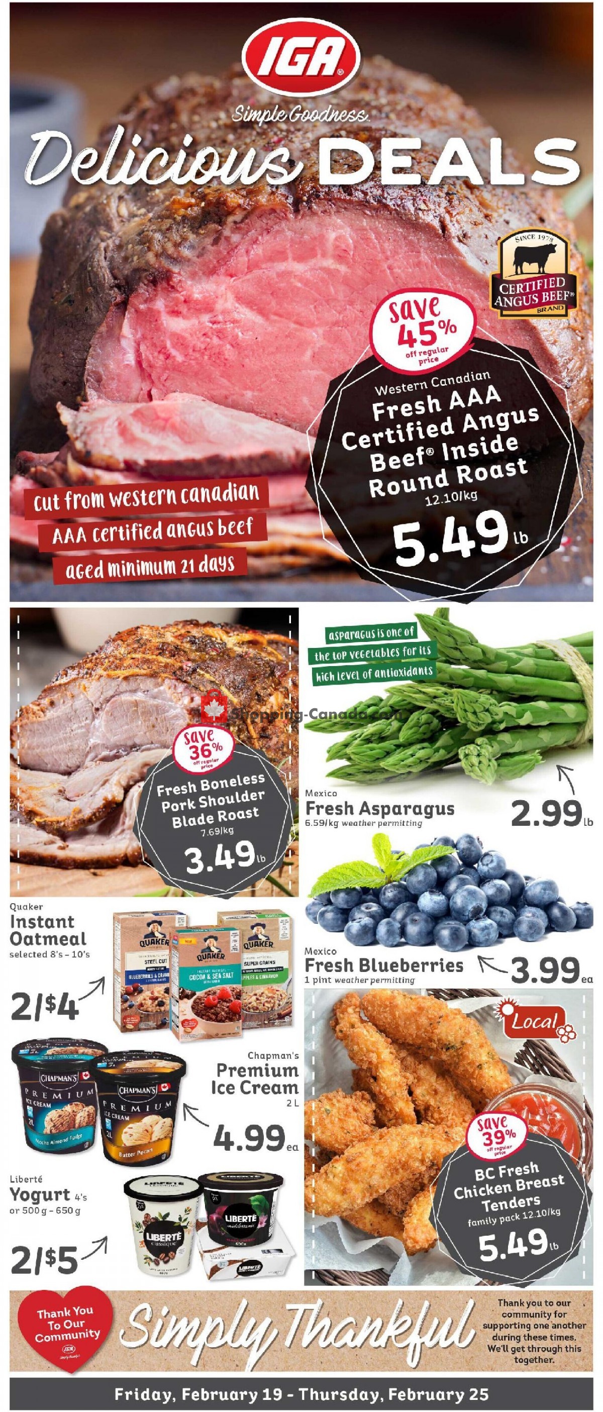 IGA Extra flyer from Friday February 19, 2021 to Thursday February 25, 2021 - page 1