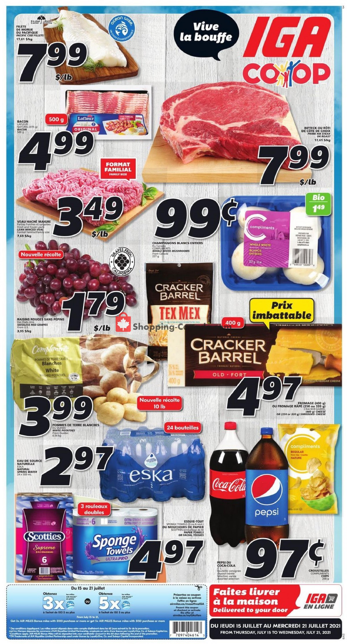 IGA Extra flyer from Thursday July 15, 2021 to Wednesday July 21, 2021 - page 1
