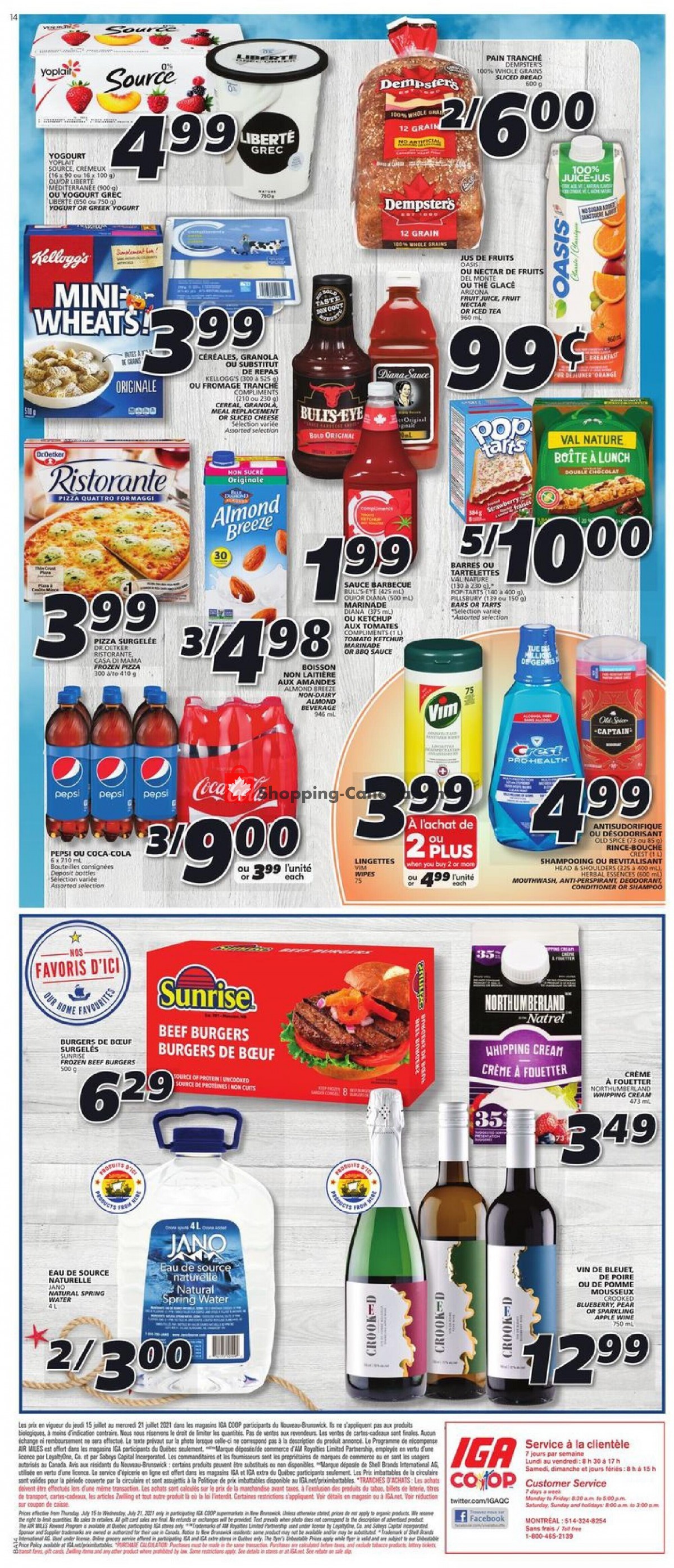 IGA Extra flyer from Thursday July 15, 2021 to Wednesday July 21, 2021 - page 5