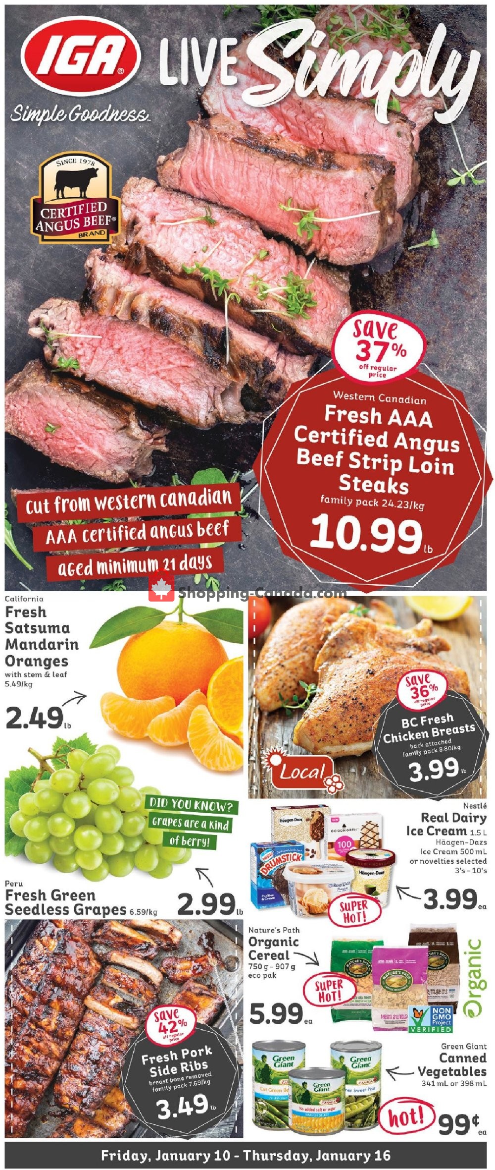 IGA Extra flyer from Friday January 10, 2020 to Thursday January 16, 2020 - page 1