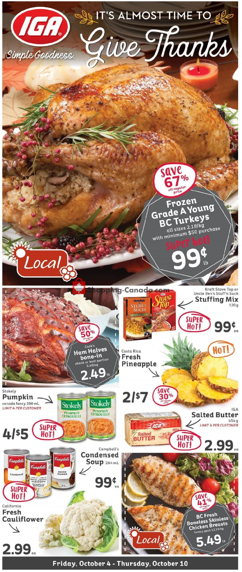 IGA Extra flyer from Friday October 4, 2019 to Thursday October 10, 2019 - page 1