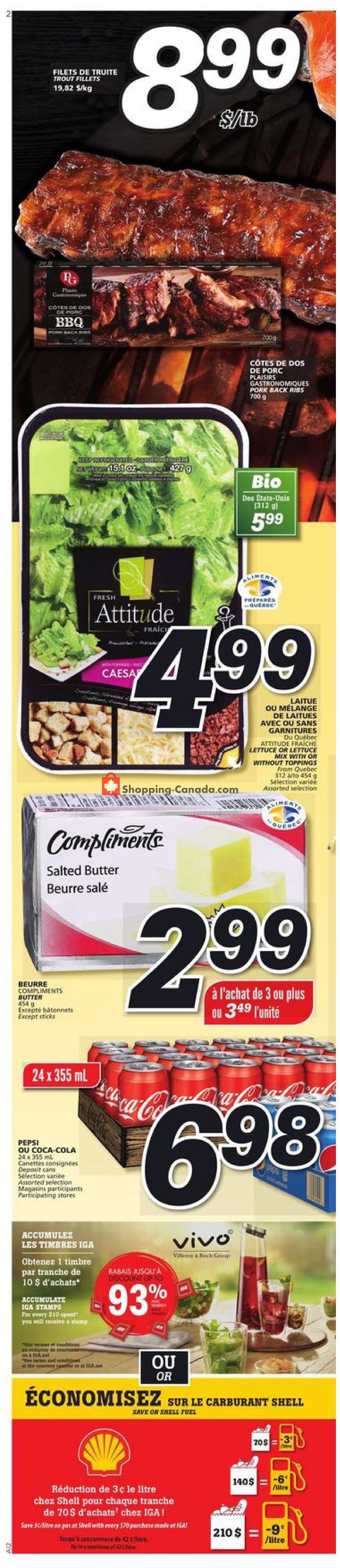 IGA Extra flyer from Thursday July 25, 2019 to Wednesday July 31, 2019 - page 1
