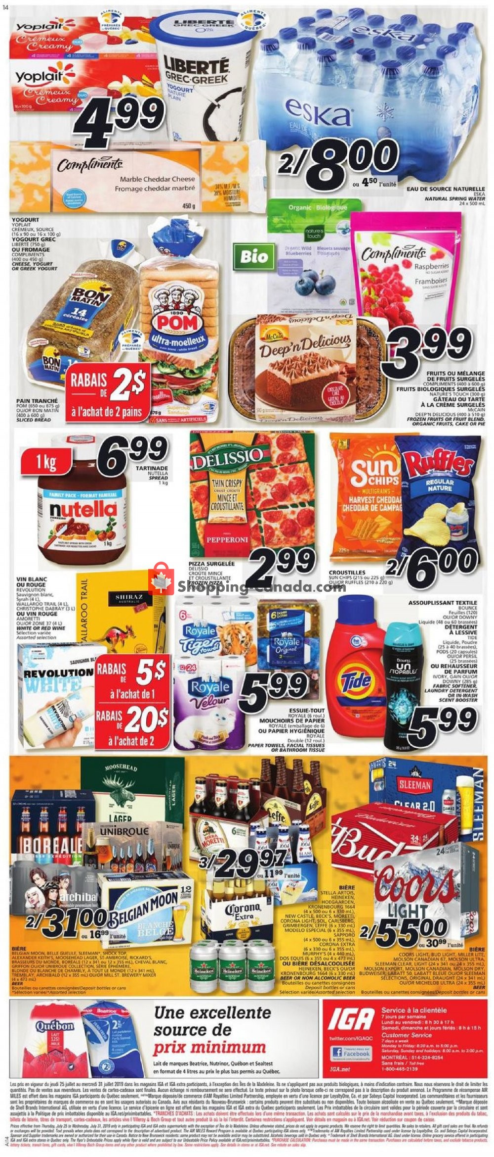 IGA Extra flyer from Thursday July 25, 2019 to Wednesday July 31, 2019 - page 14