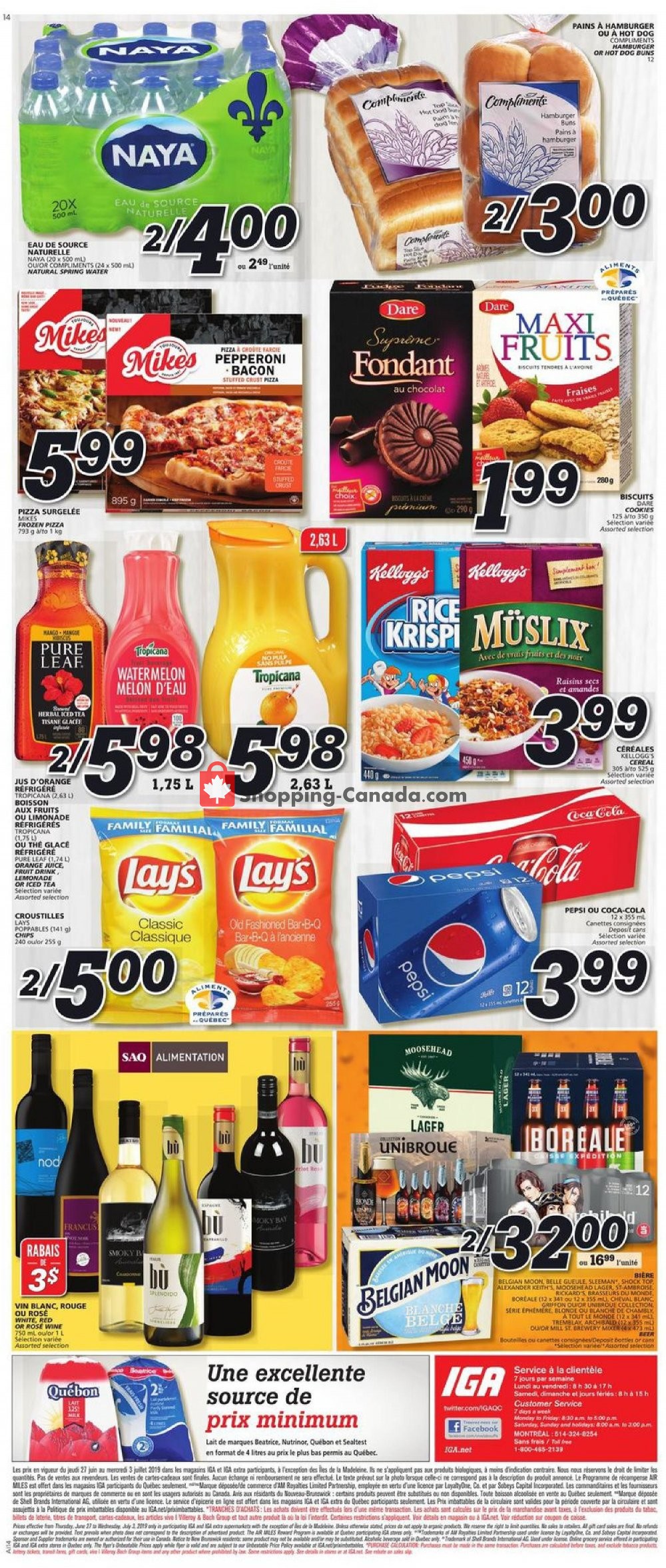 IGA Extra flyer from Thursday June 27, 2019 to Wednesday July 3, 2019 - page 14