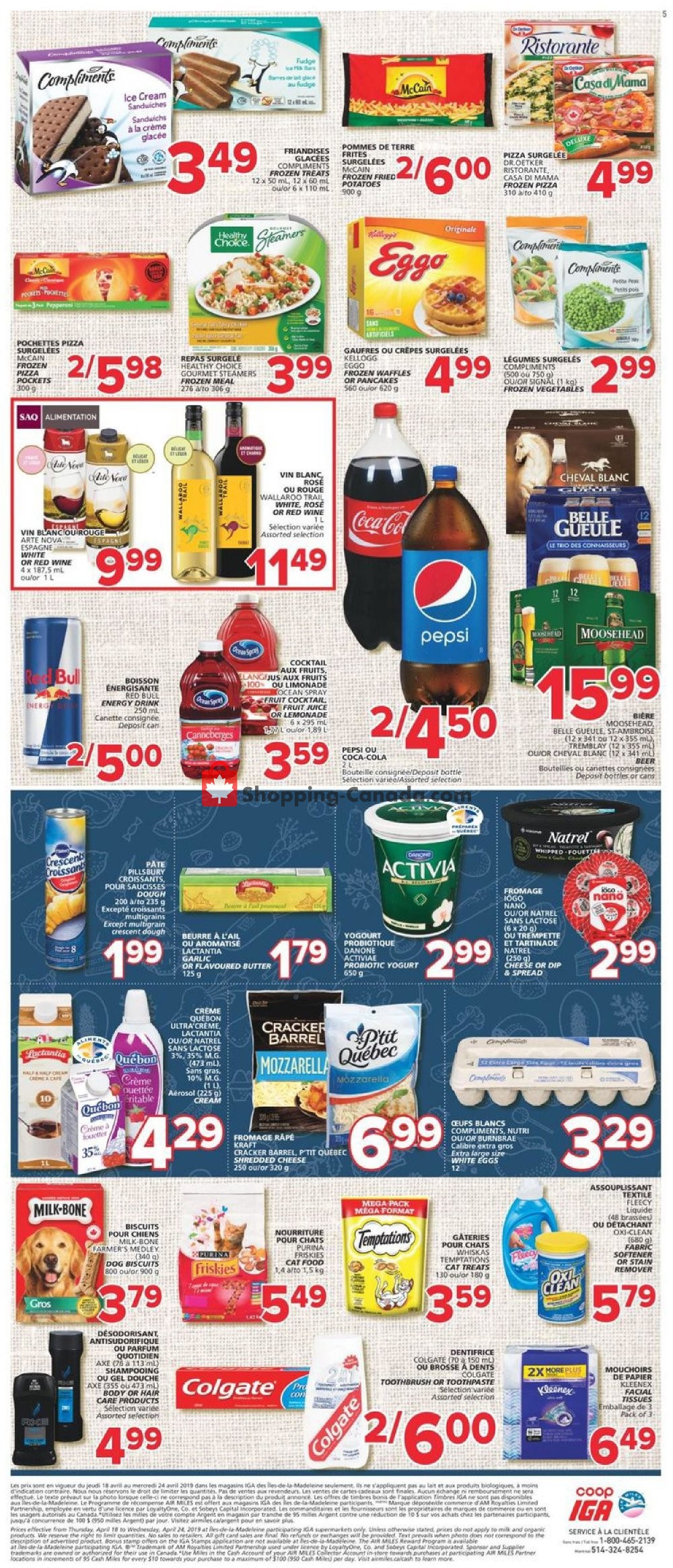 IGA Extra flyer from Thursday April 18, 2019 to Wednesday April 24, 2019 - page 5