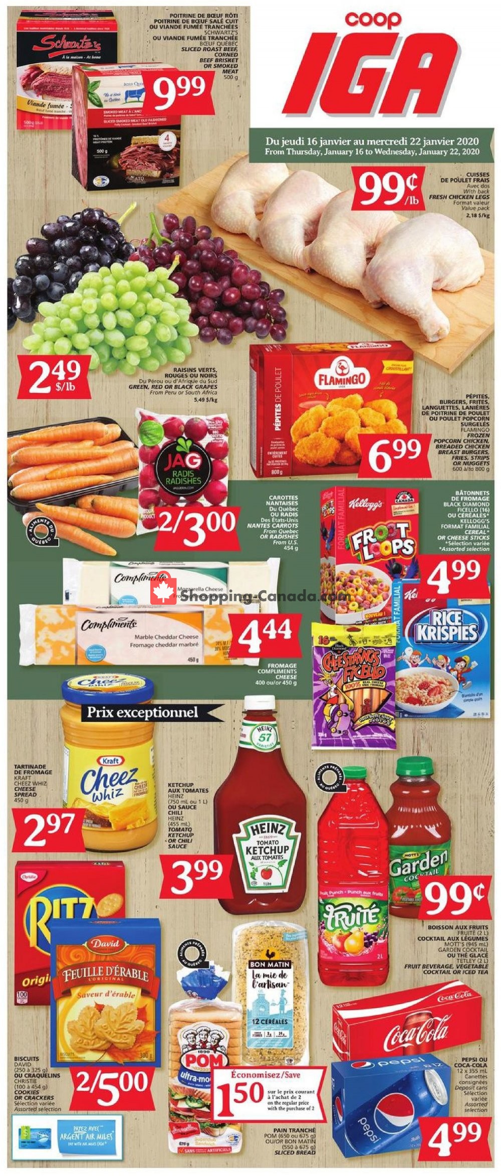 IGA Extra flyer from Thursday January 16, 2020 to Wednesday January 22, 2020 - page 1