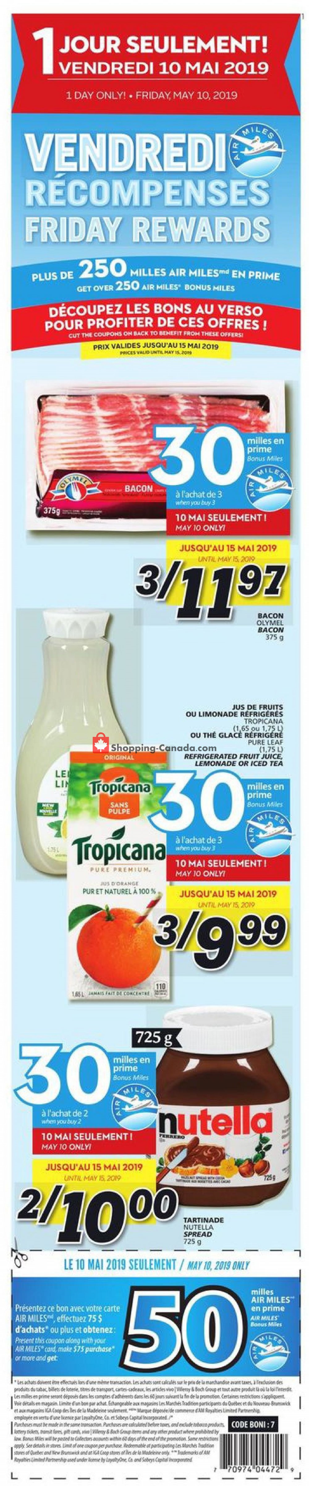 IGA Extra flyer from Thursday May 9, 2019 to Wednesday May 15, 2019 - page 1