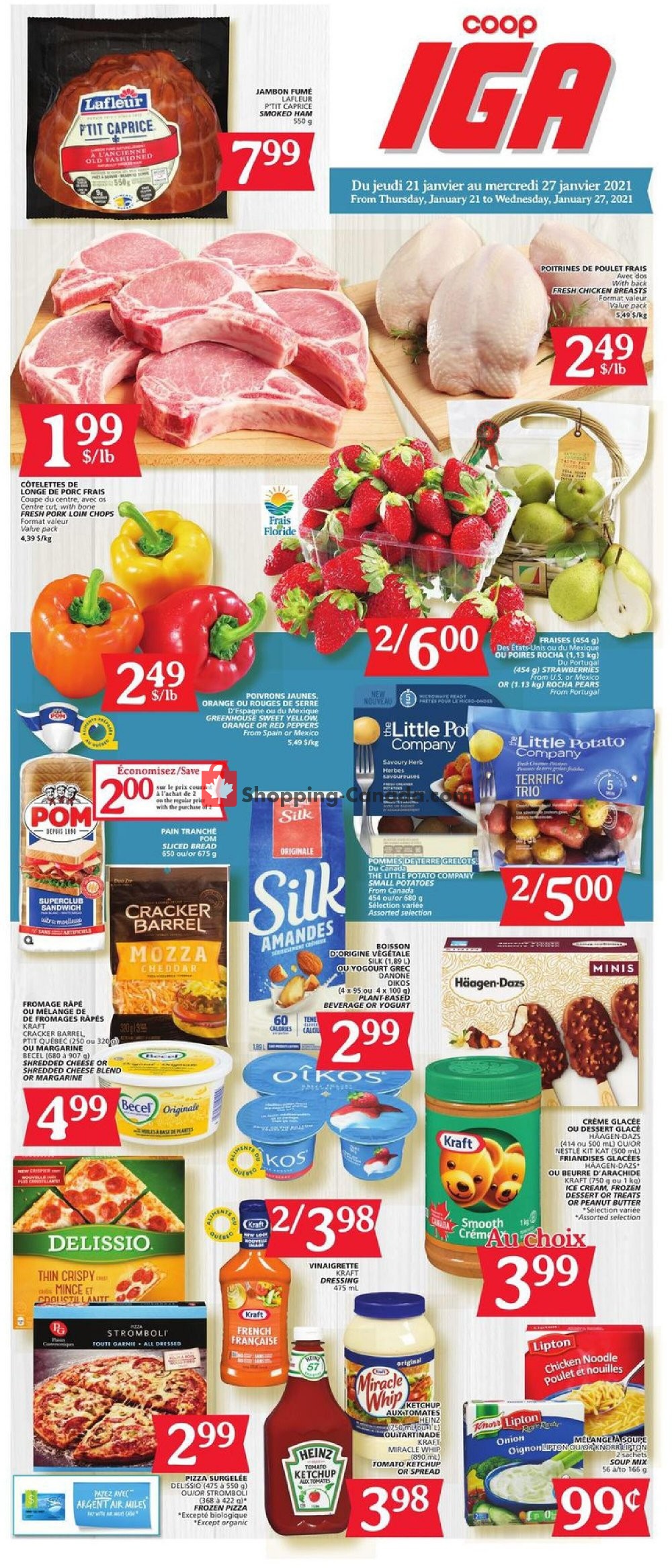 IGA Extra flyer from Thursday January 21, 2021 to Wednesday January 27, 2021 - page 1
