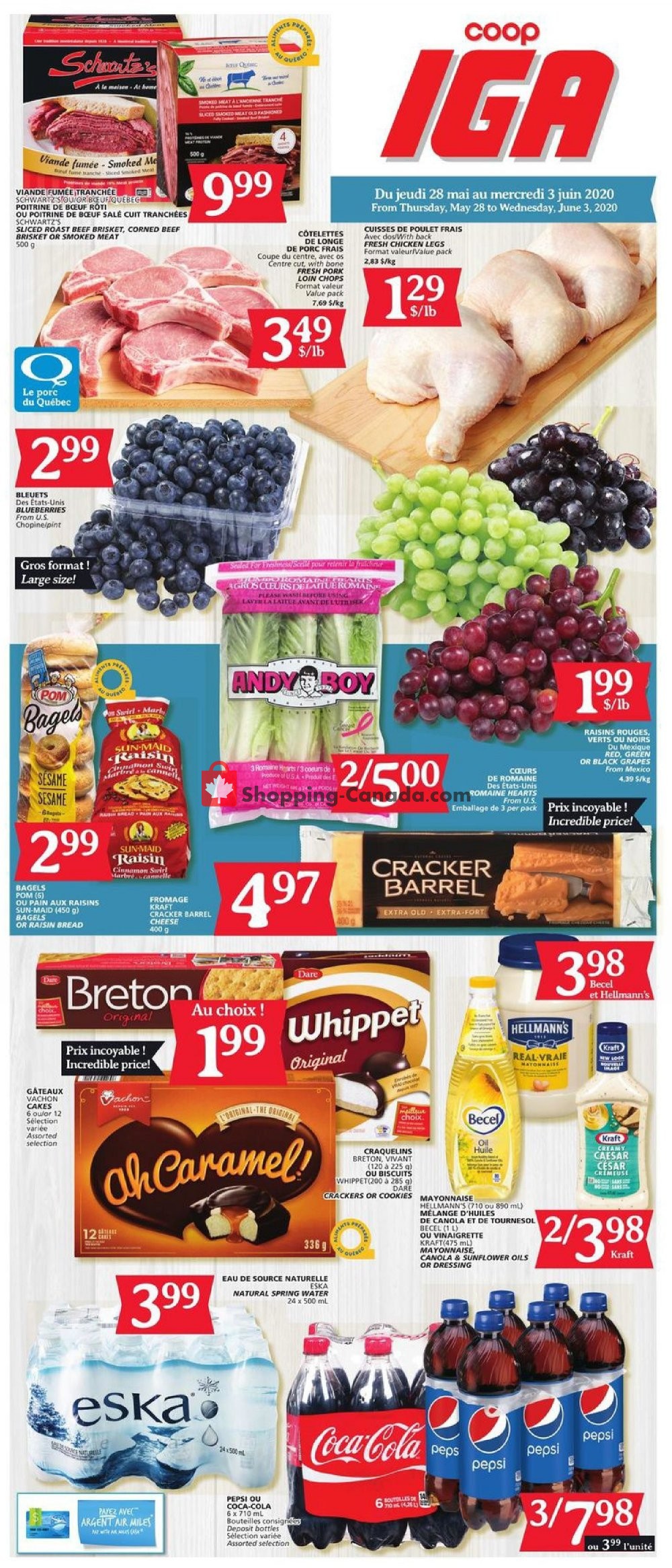 IGA Extra flyer from Thursday May 28, 2020 to Wednesday June 3, 2020 - page 1