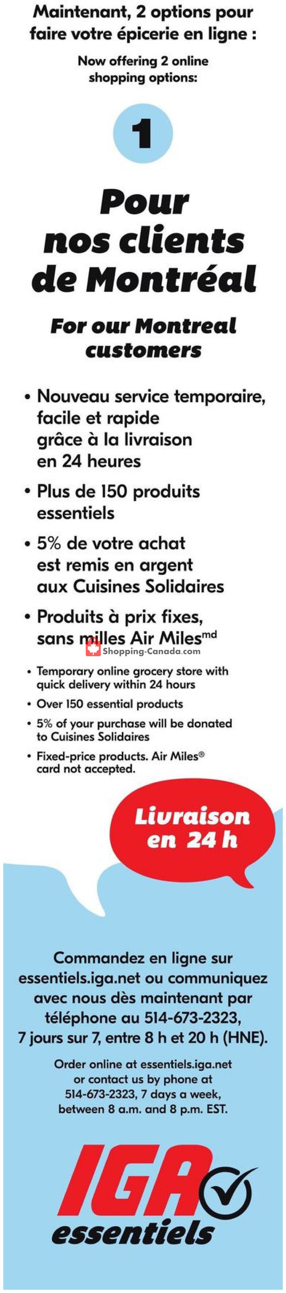 IGA Extra Canada, flyer (Special Offer Montreal) May 28 June 3