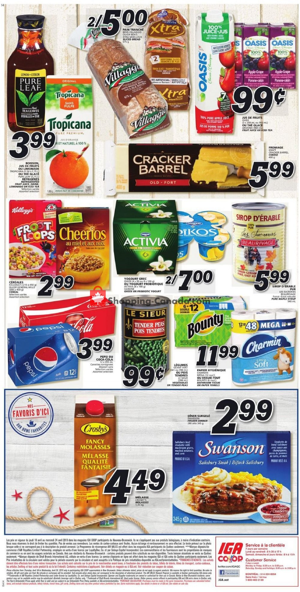 IGA Extra flyer from Thursday April 18, 2019 to Wednesday April 24, 2019 - page 13