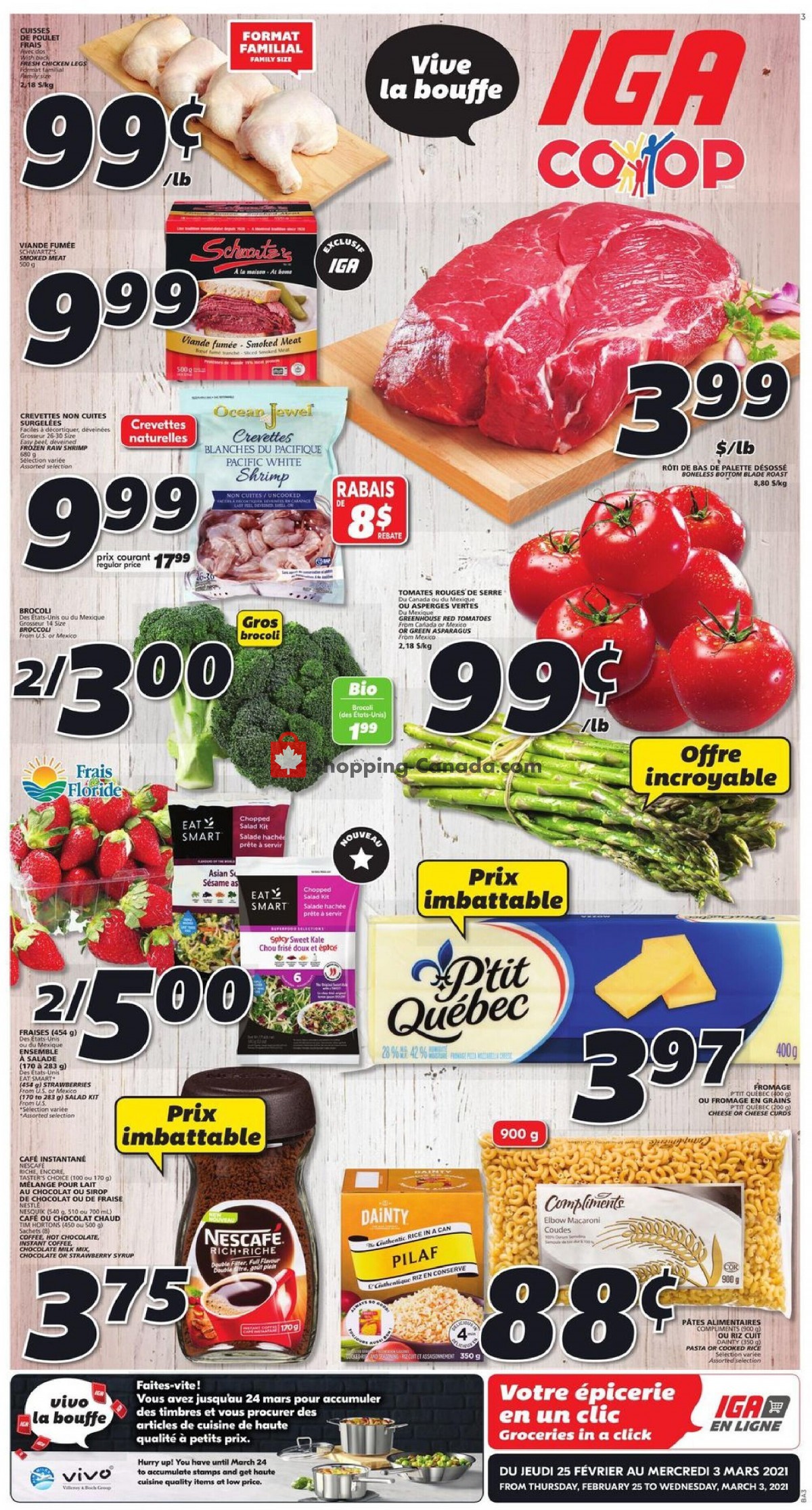 IGA Extra flyer from Thursday February 25, 2021 to Wednesday March 3, 2021 - page 1