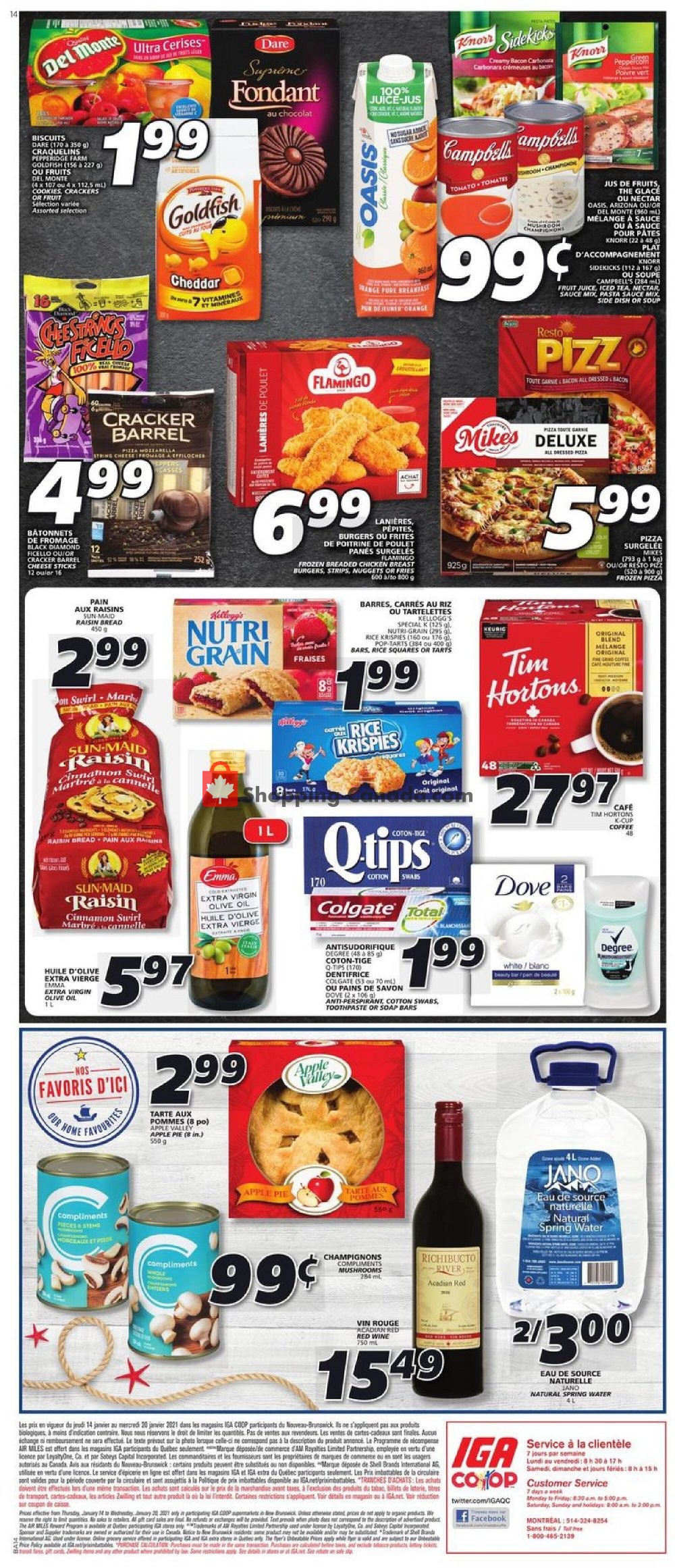 IGA Extra flyer from Thursday January 14, 2021 to Wednesday January 20, 2021 - page 4