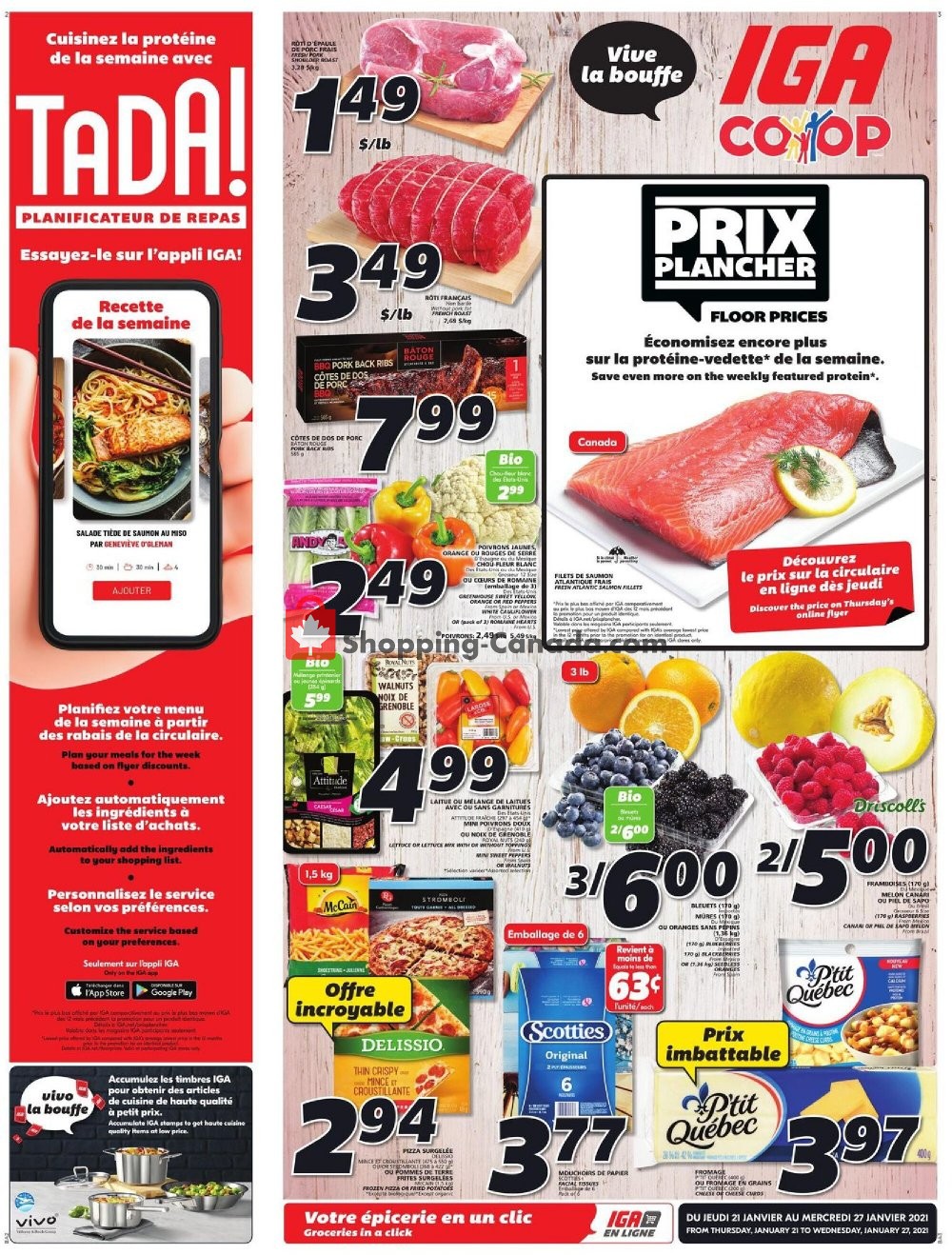 IGA Extra flyer from Thursday January 21, 2021 to Wednesday January 27, 2021 - page 1