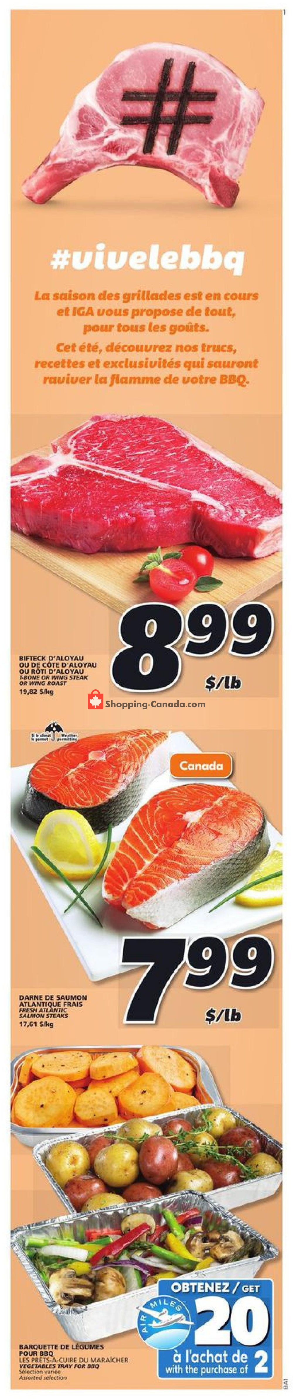 IGA Extra flyer from Thursday July 16, 2020 to Wednesday July 22, 2020 - page 1