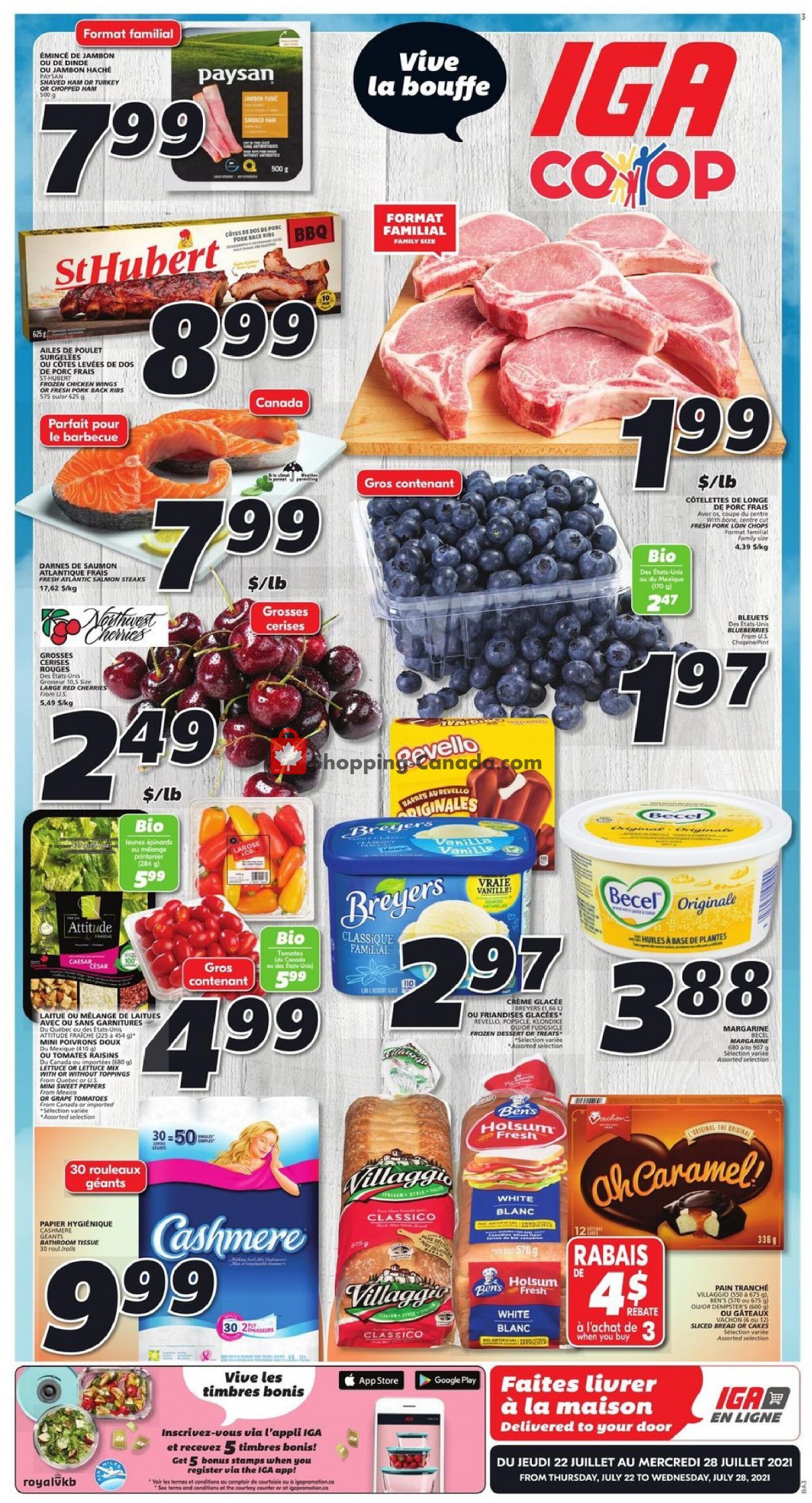 IGA Extra flyer from Thursday July 22, 2021 to Wednesday July 28, 2021 - page 1