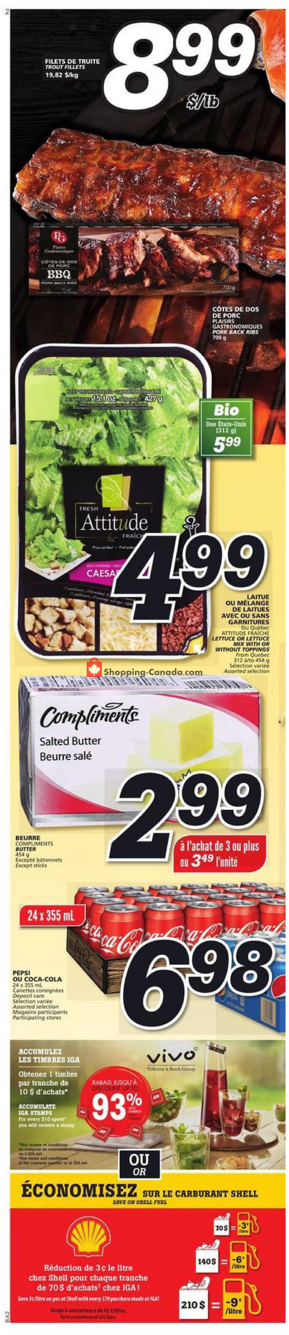 IGA Extra flyer from Thursday July 25, 2019 to Wednesday July 31, 2019 - page 1