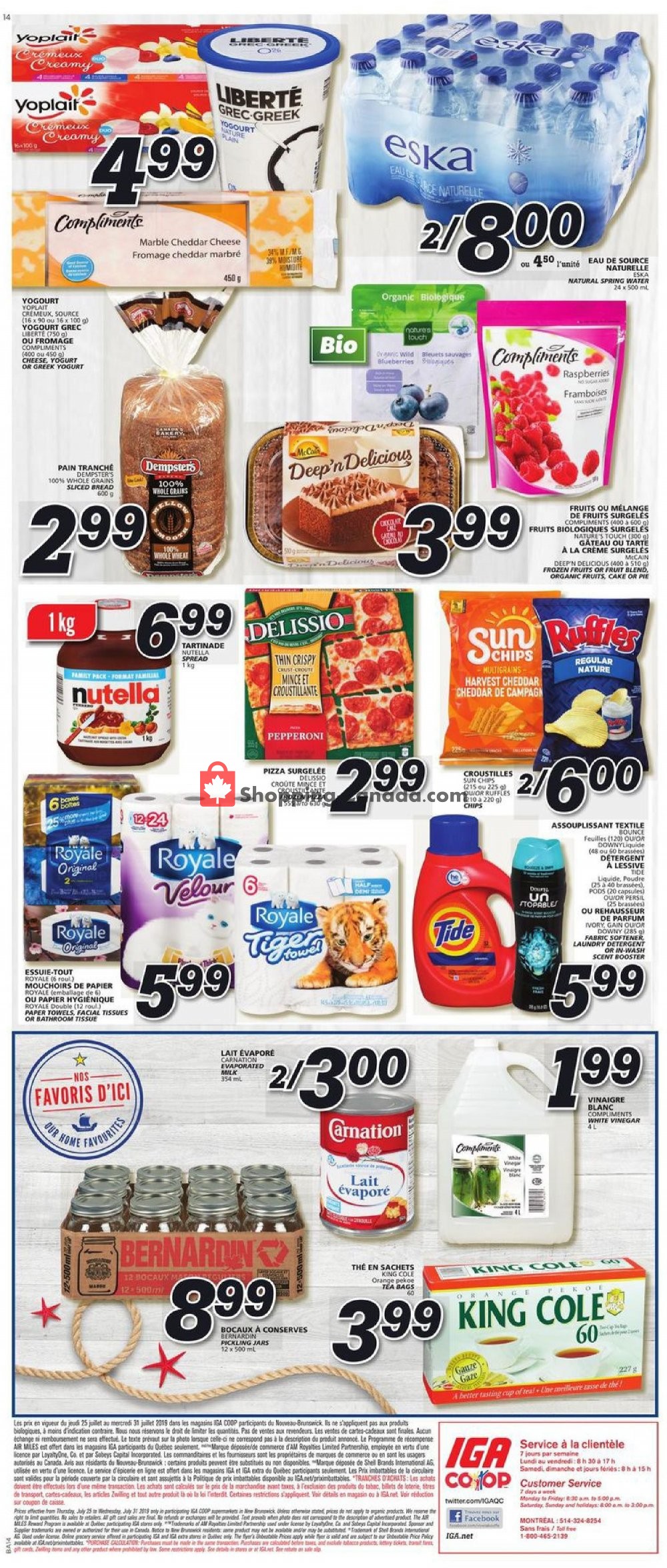 IGA Extra flyer from Thursday July 25, 2019 to Wednesday July 31, 2019 - page 14