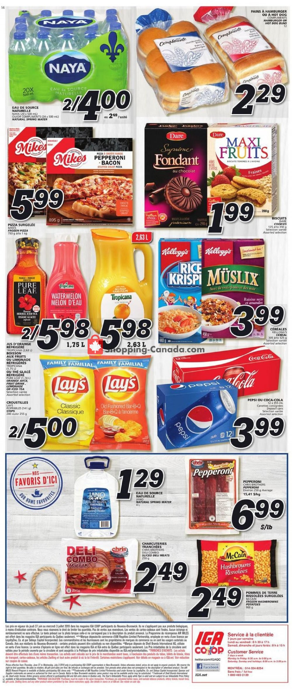 IGA Extra flyer from Thursday June 27, 2019 to Wednesday July 3, 2019 - page 14