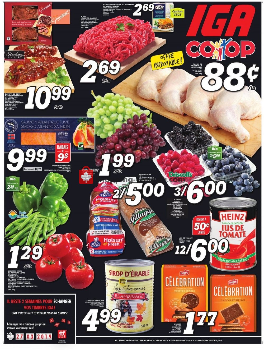 IGA Extra flyer from Thursday March 14, 2019 to Wednesday March 20, 2019 - page 1